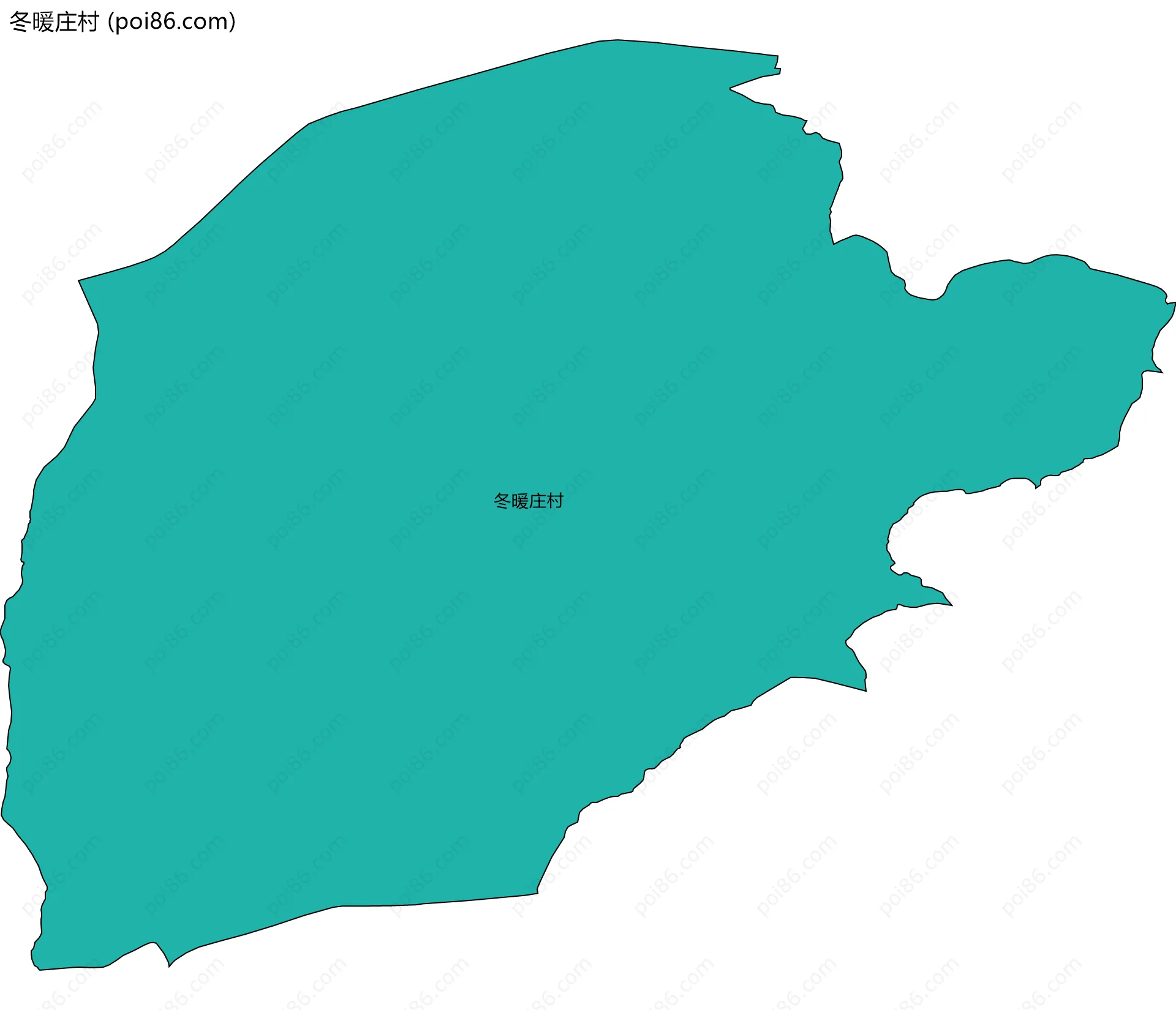 冬暖庄村边界地图