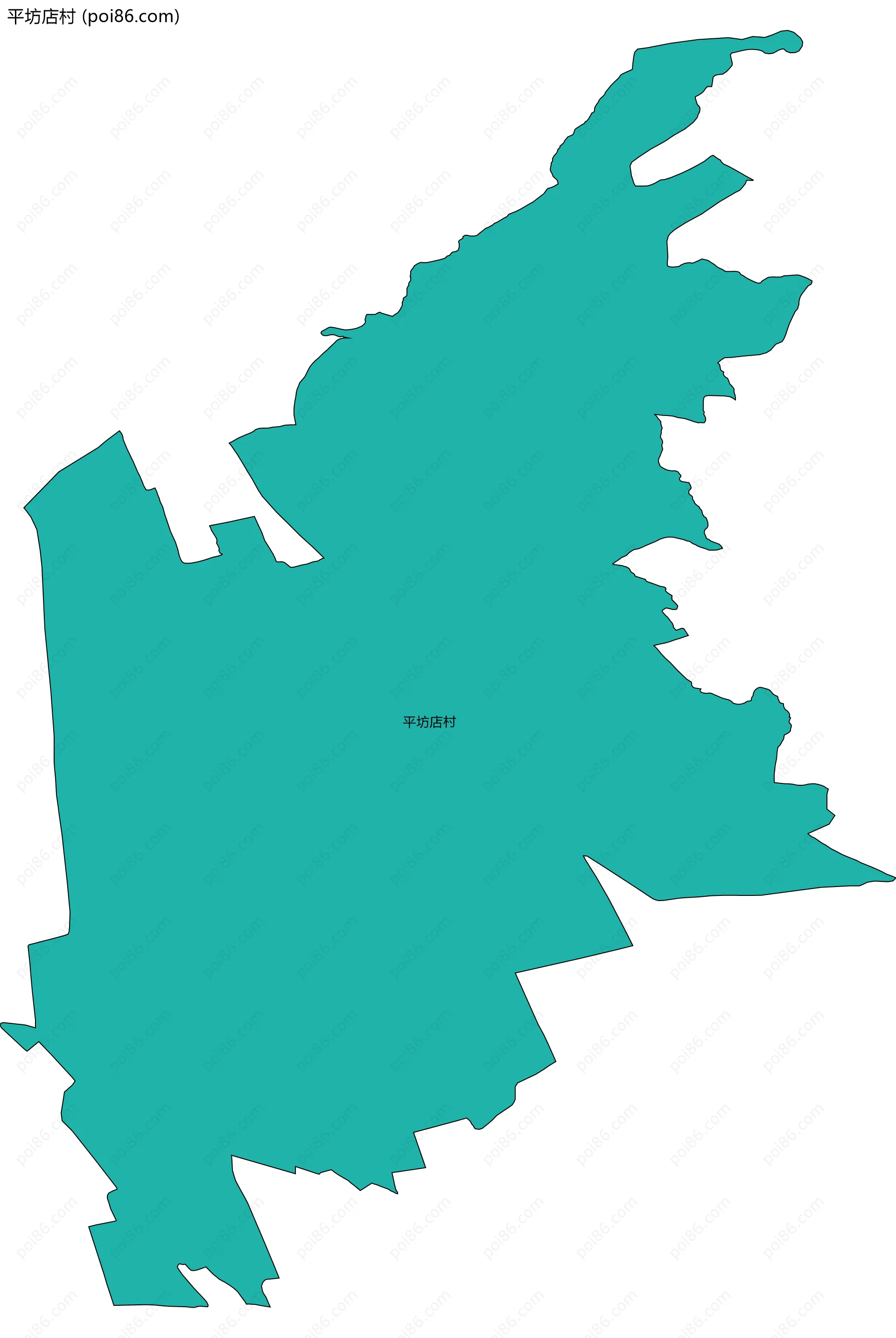 平坊店村边界地图