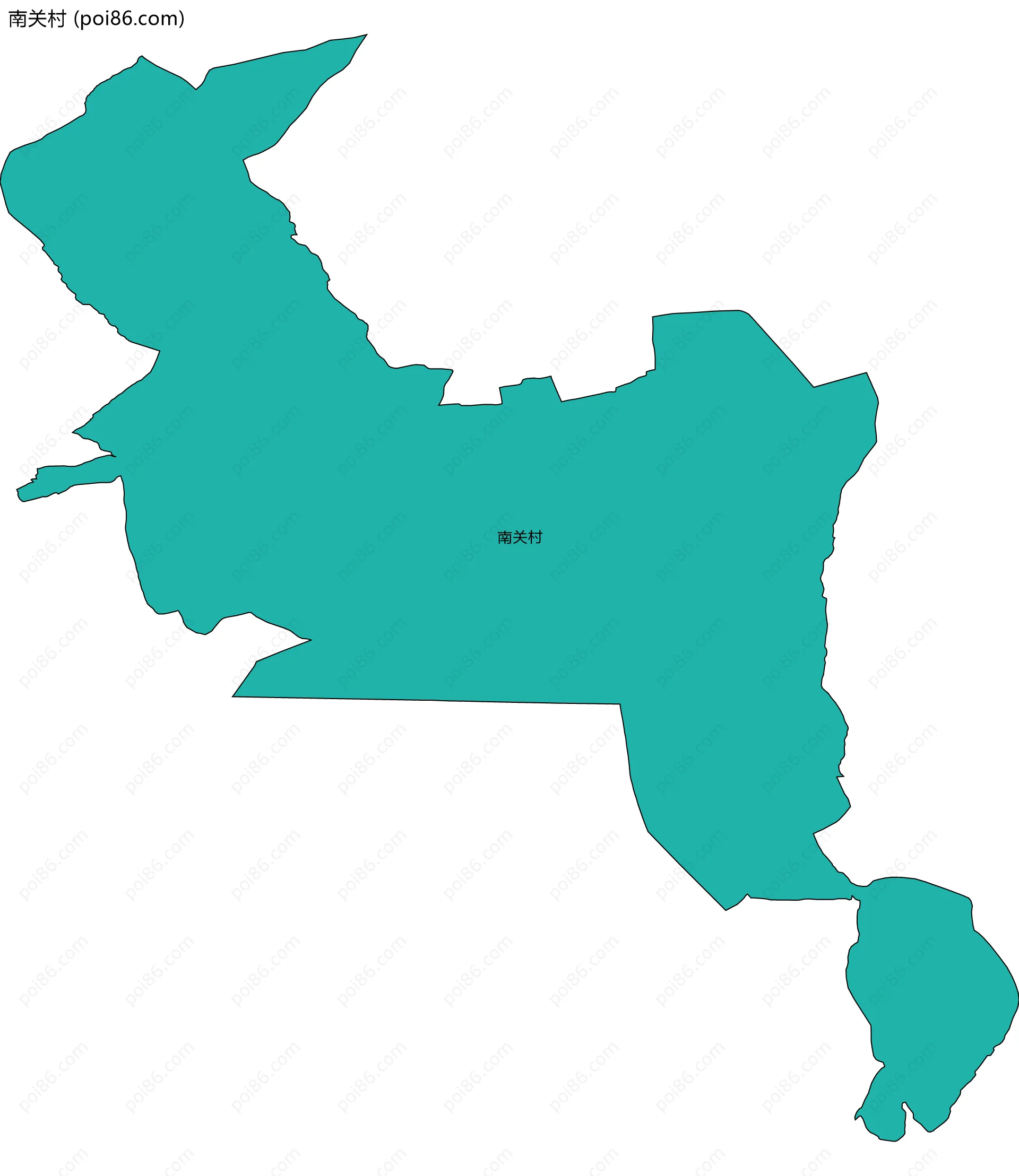 南关村边界地图