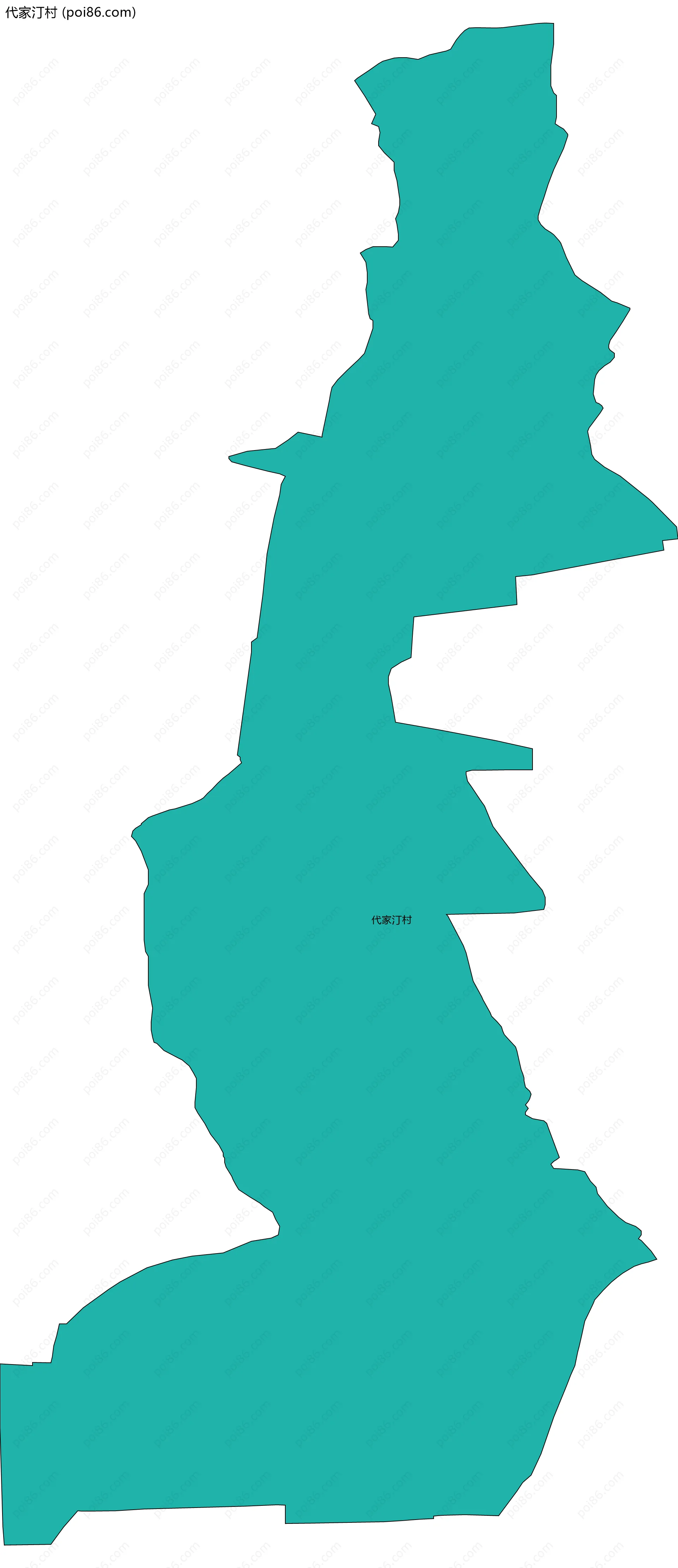 代家汀村边界地图