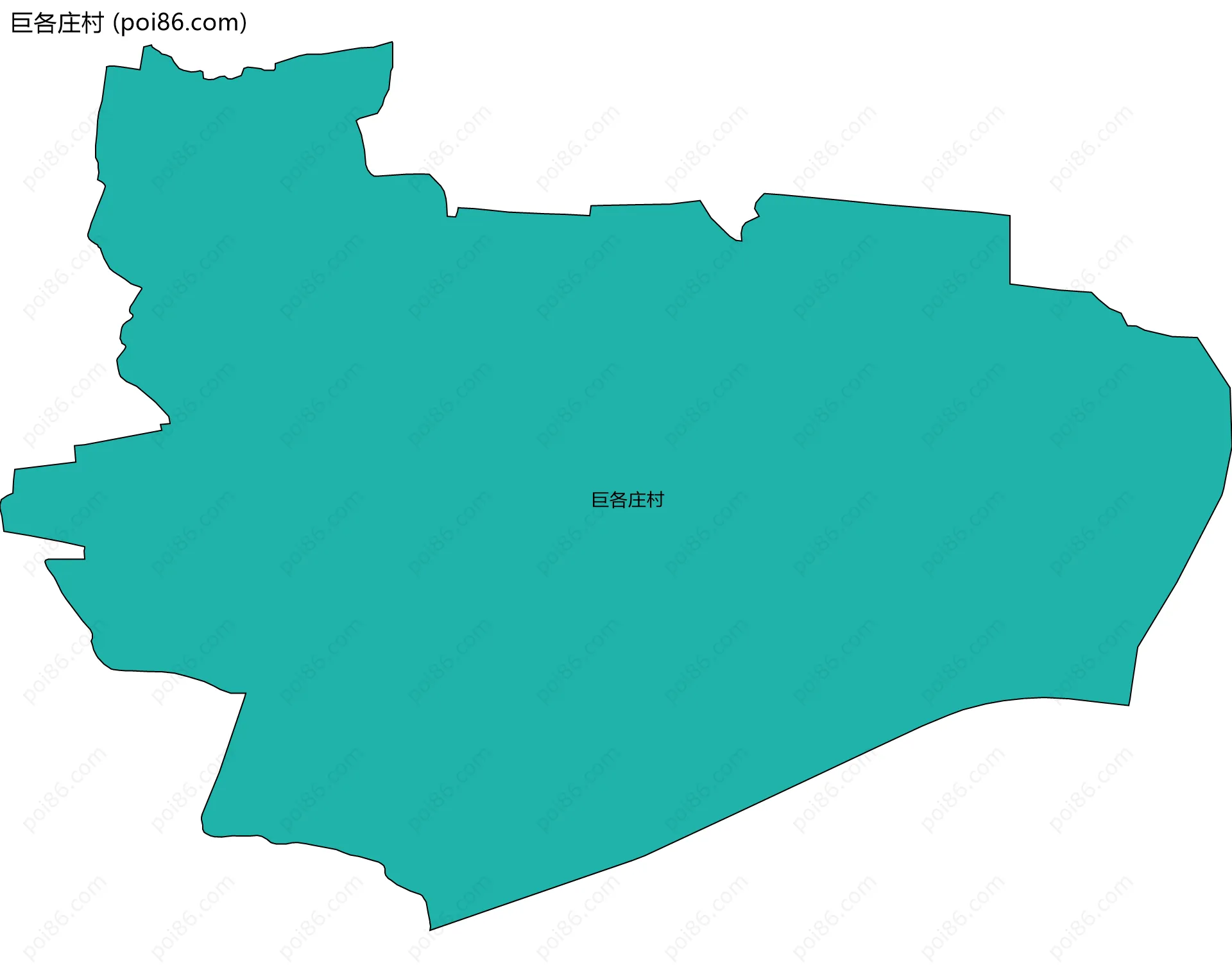 巨各庄村边界地图