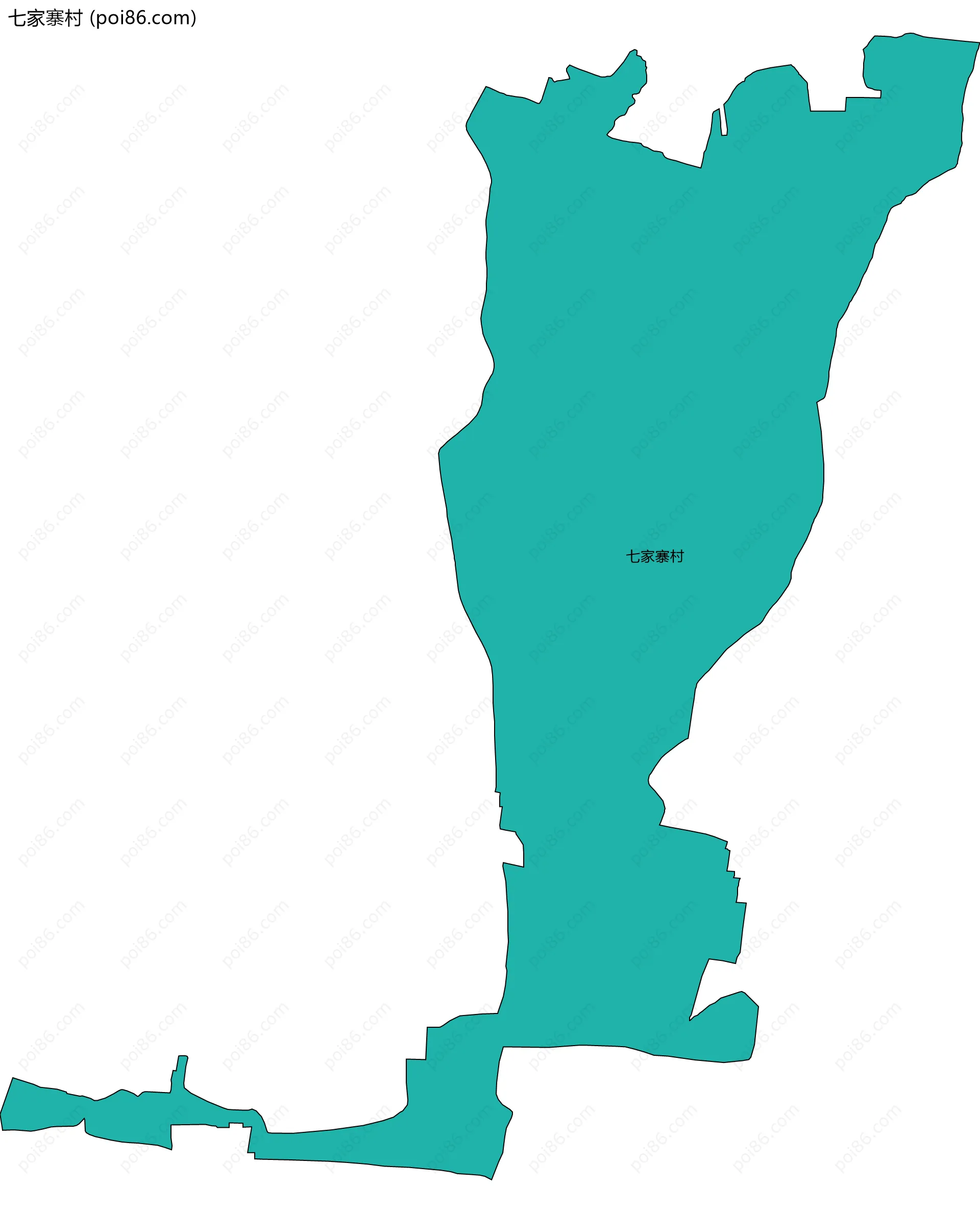 七家寨村边界地图