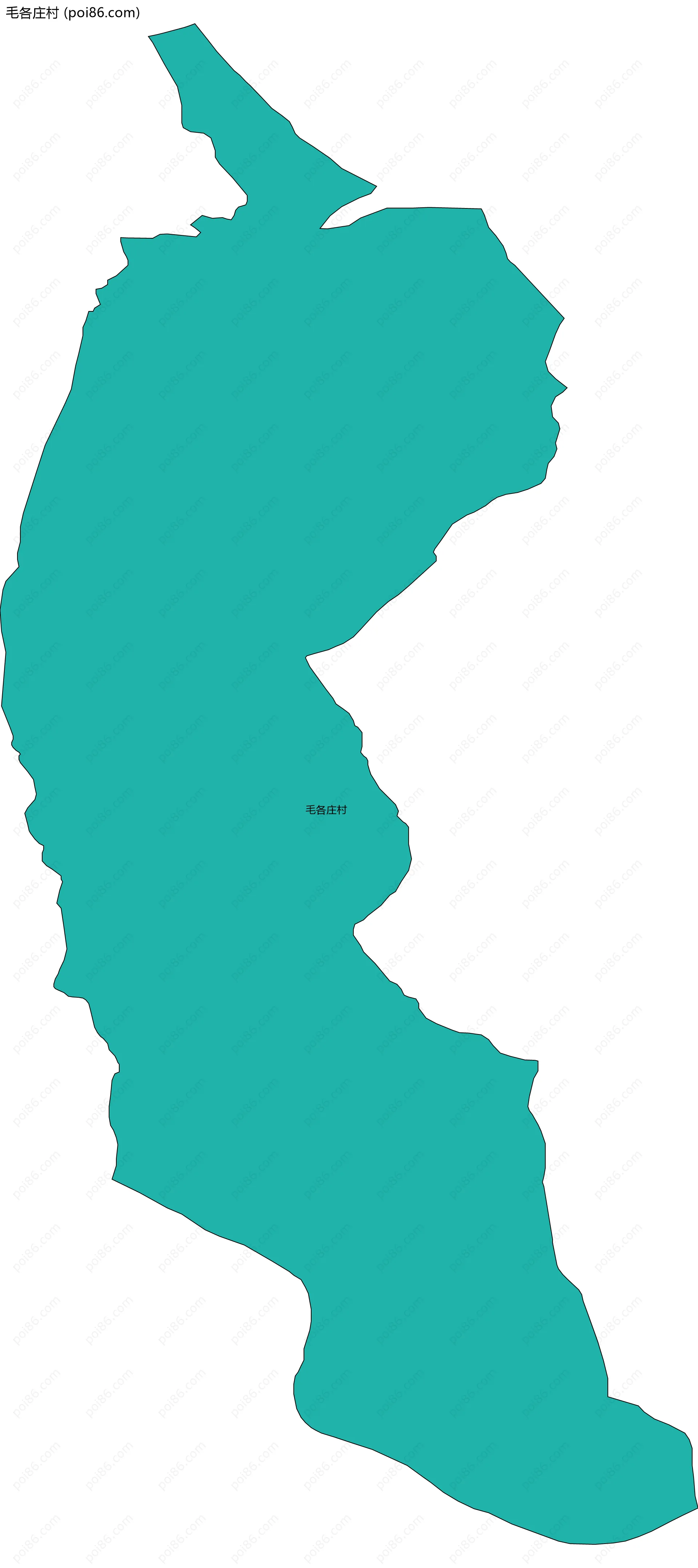 毛各庄村边界地图