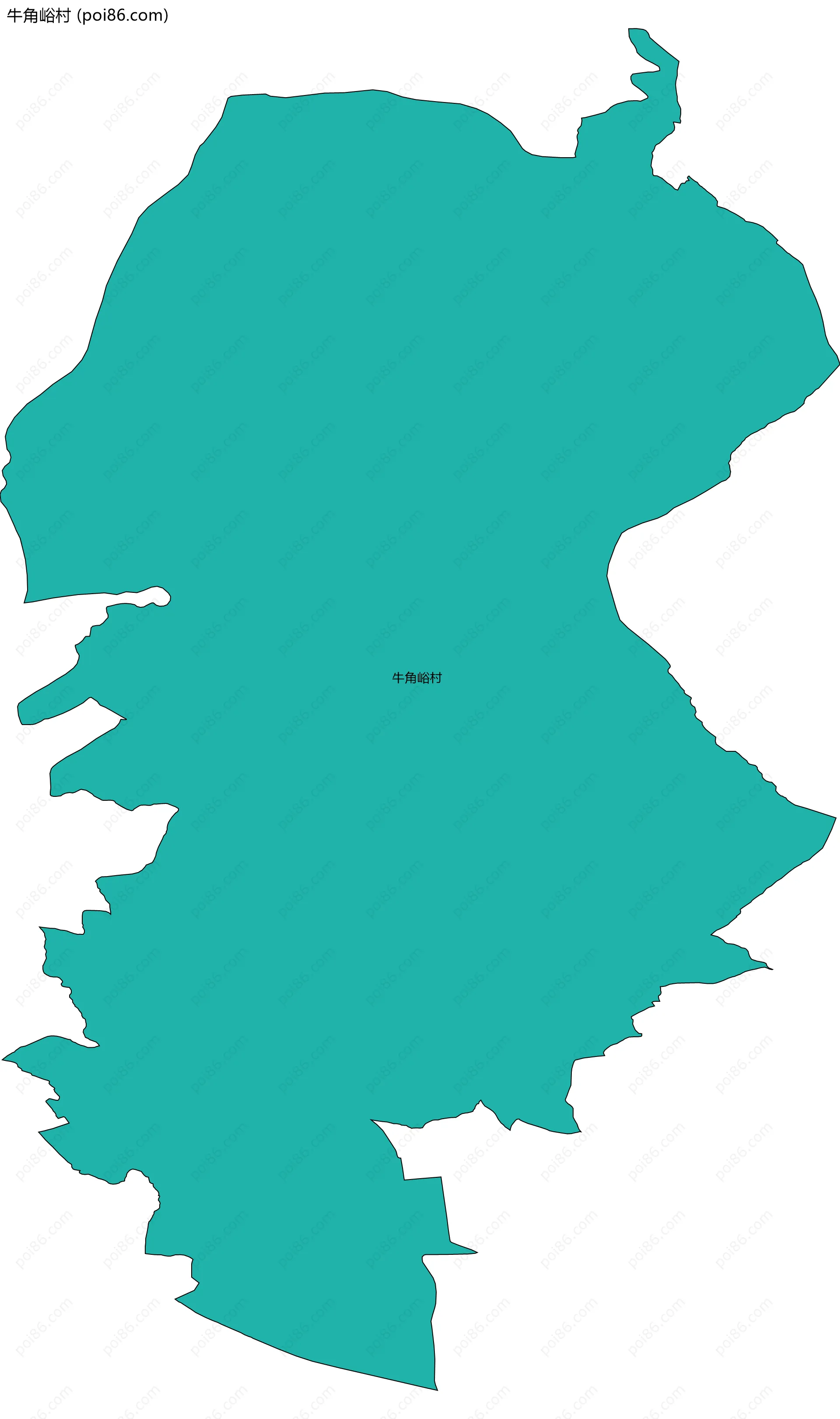 牛角峪村边界地图