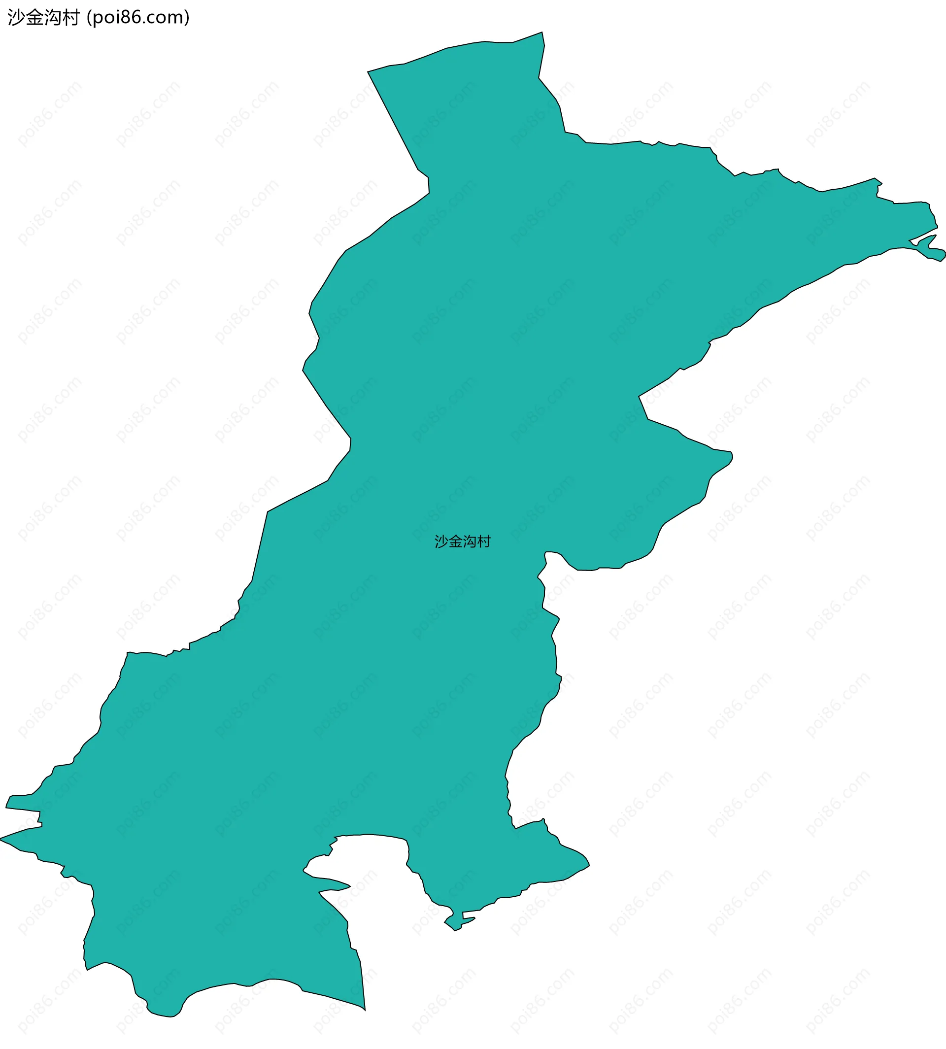 沙金沟村边界地图