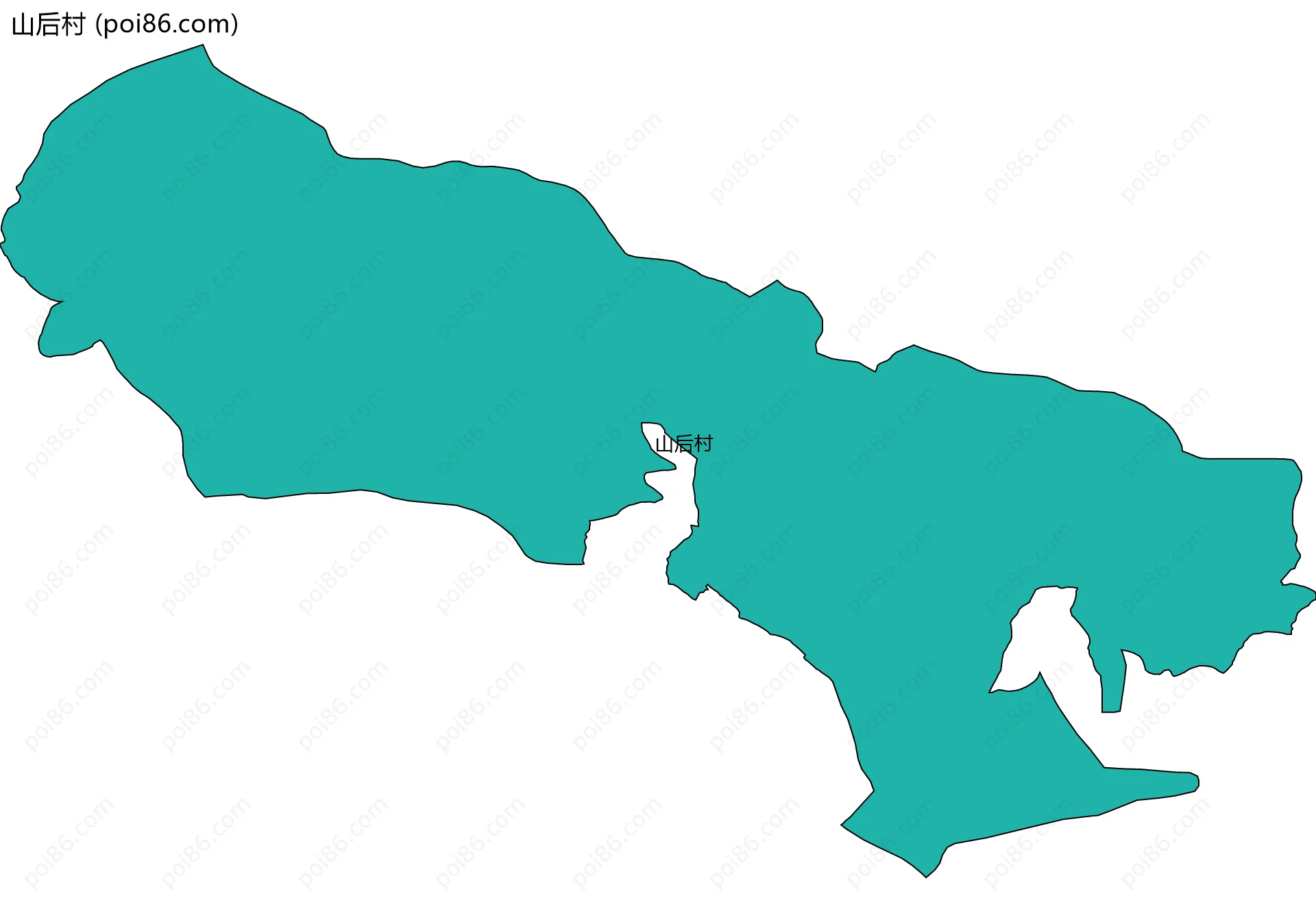 山后村边界地图