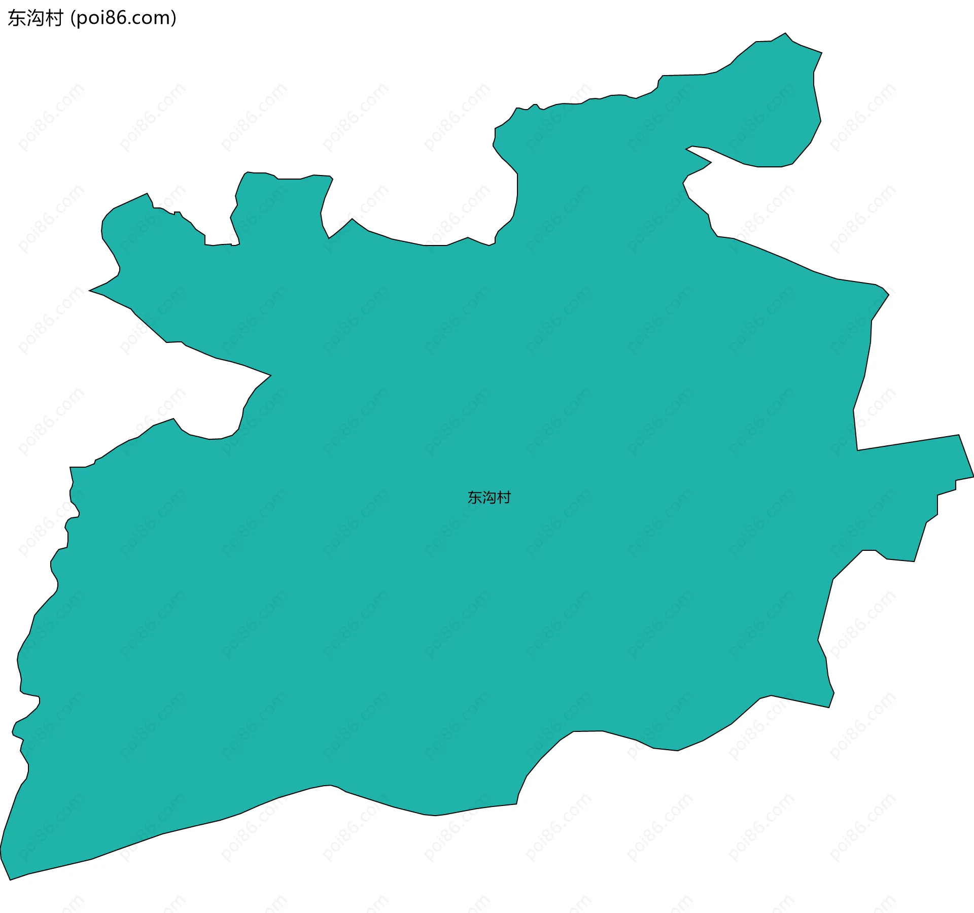 东沟村边界地图