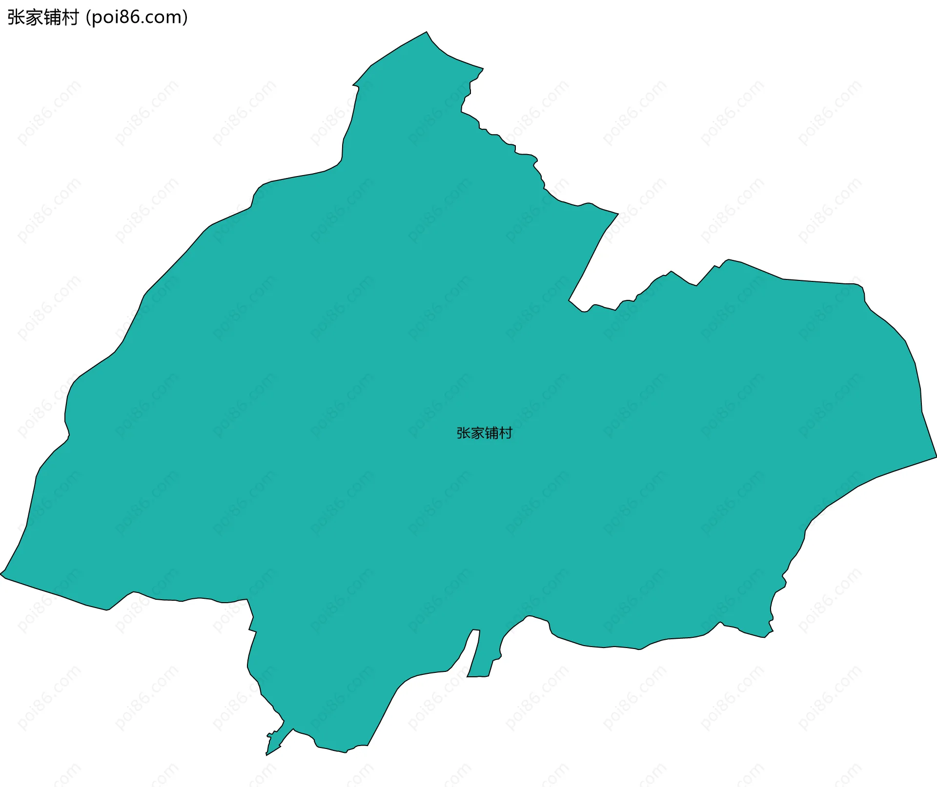 张家铺村边界地图