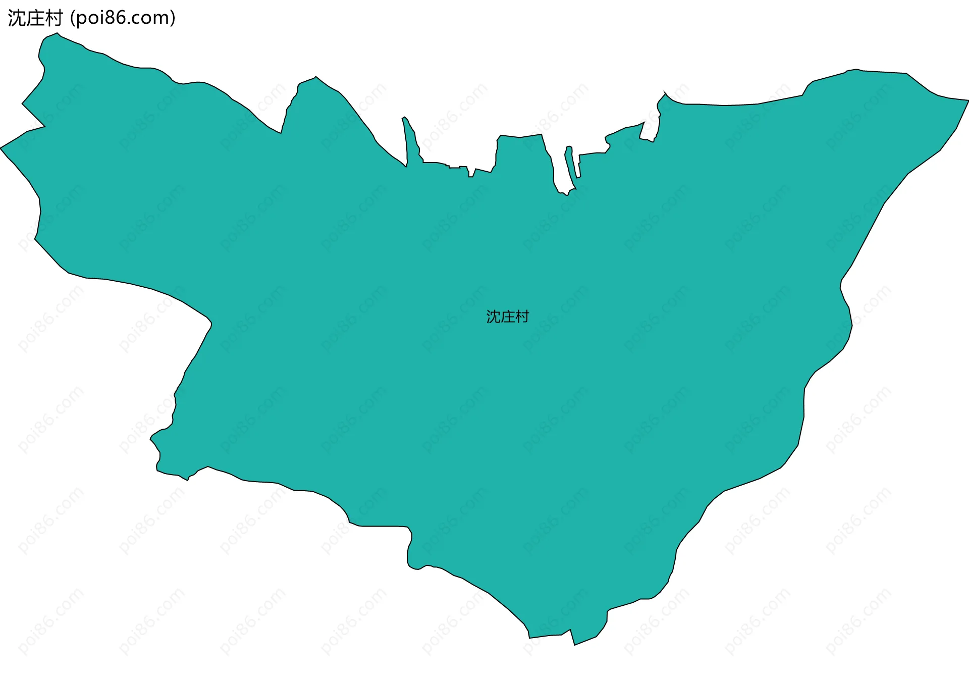 沈庄村边界地图