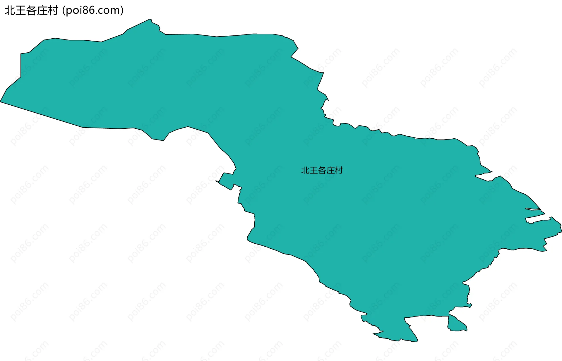 北王各庄村边界地图