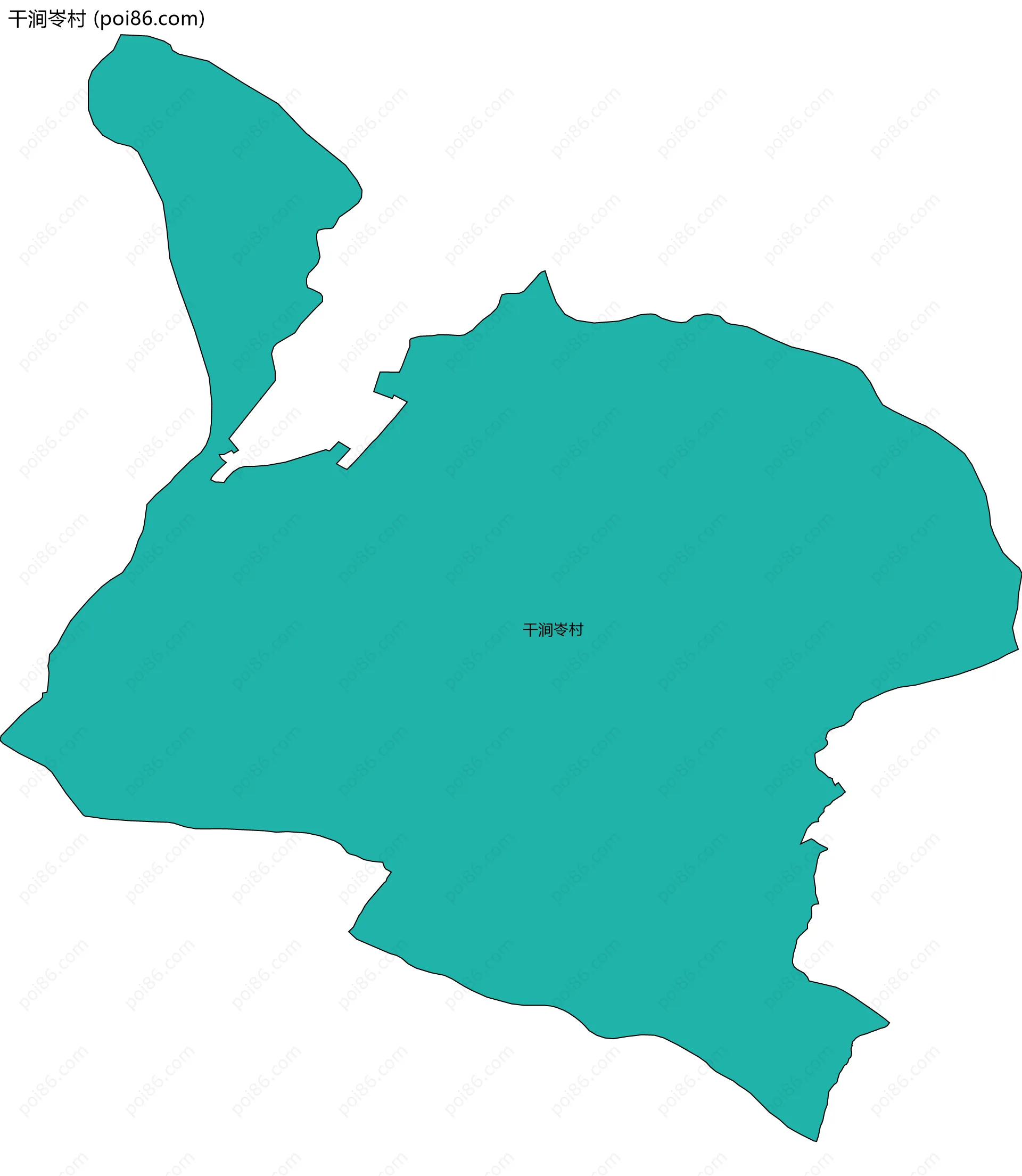 干涧岺村边界地图