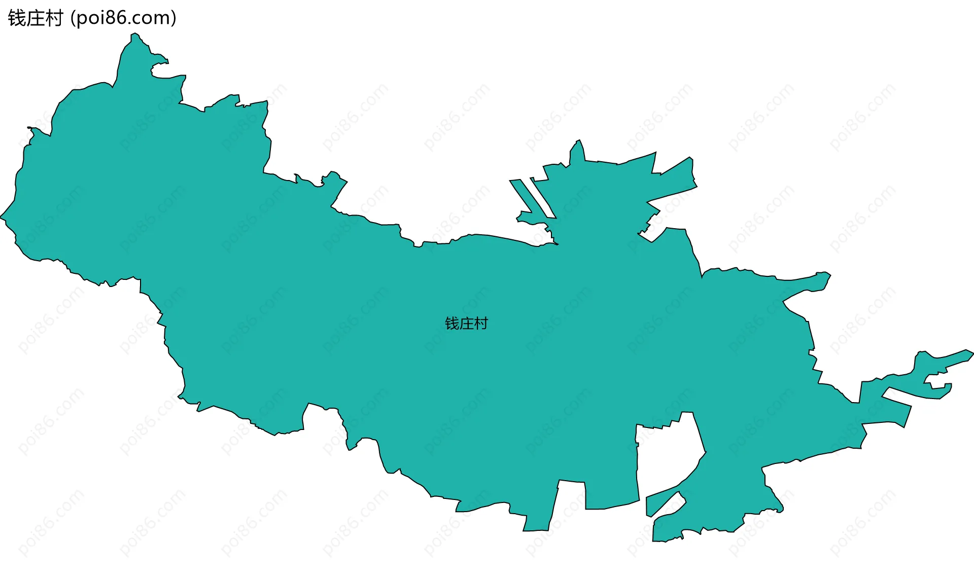 钱庄村边界地图