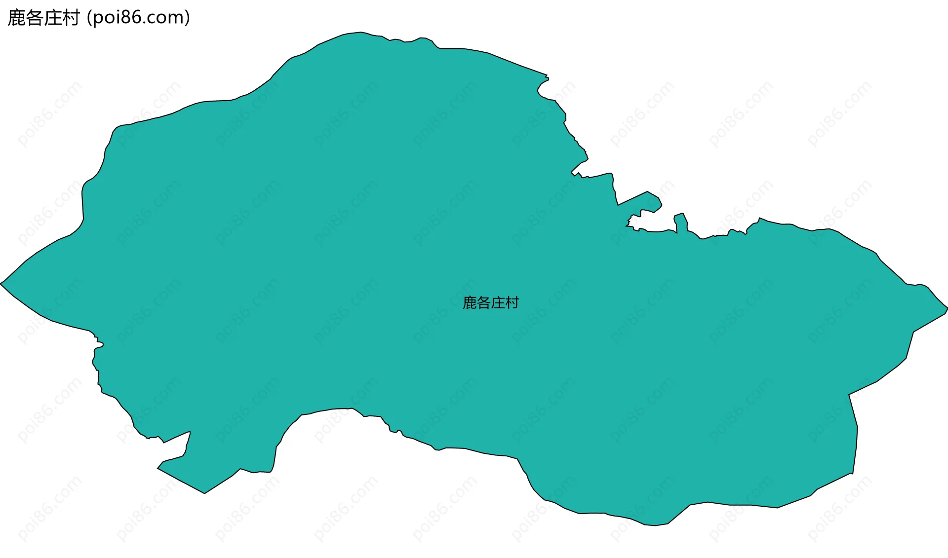 鹿各庄村边界地图