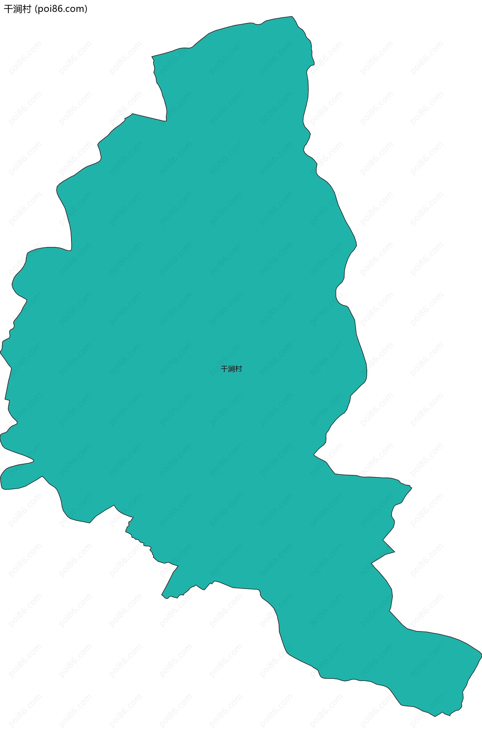 干涧村边界地图