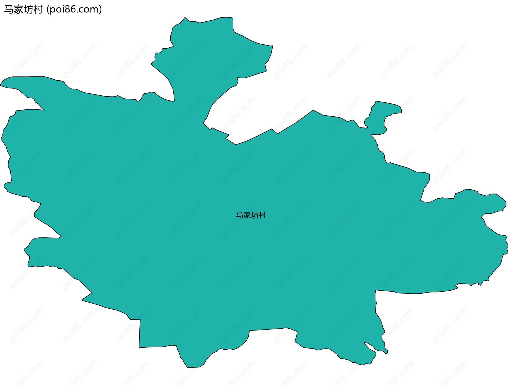 马家坊村边界地图