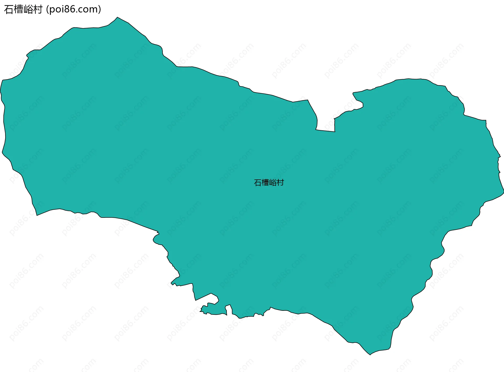 石槽峪村边界地图