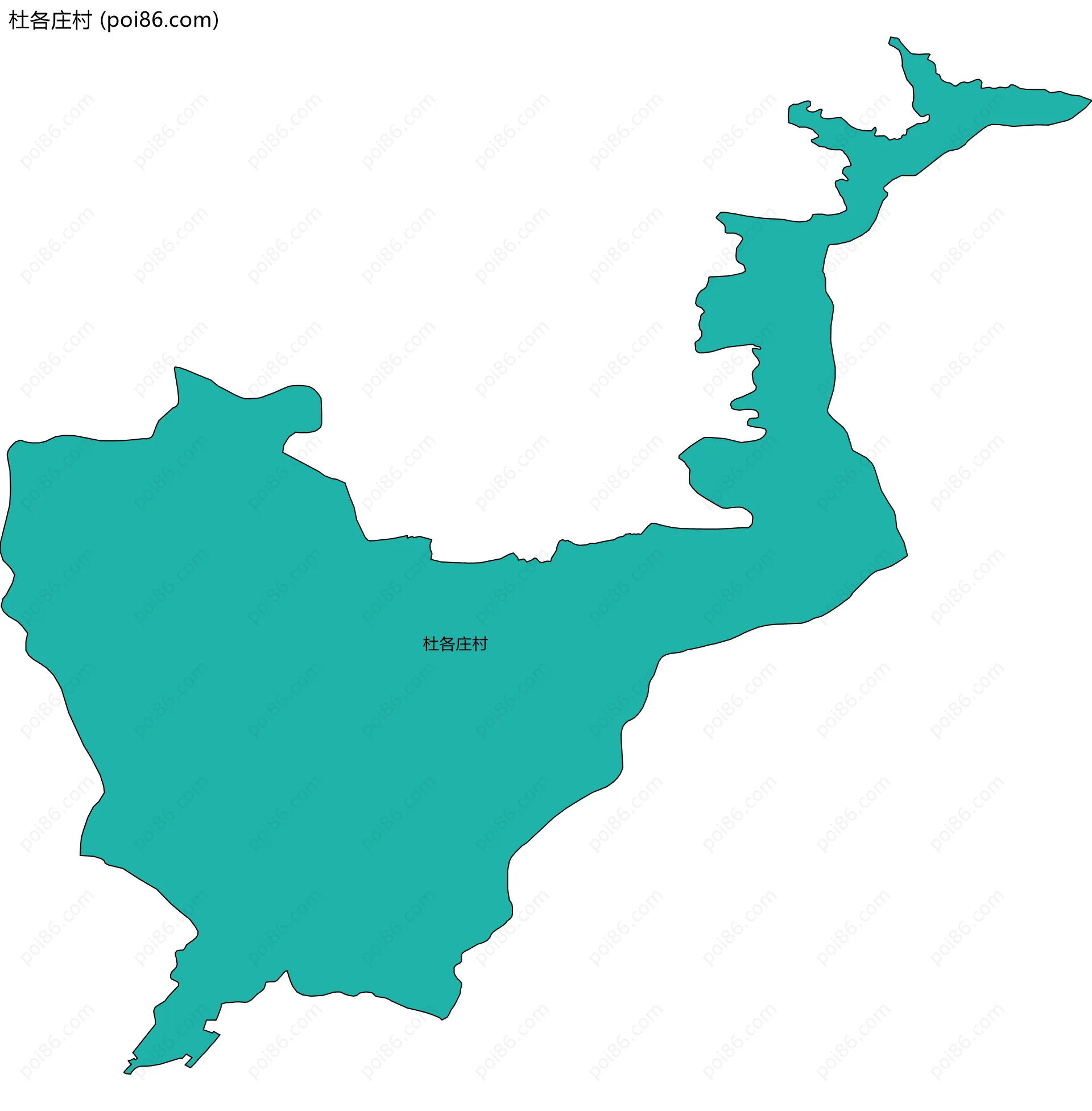 杜各庄村边界地图