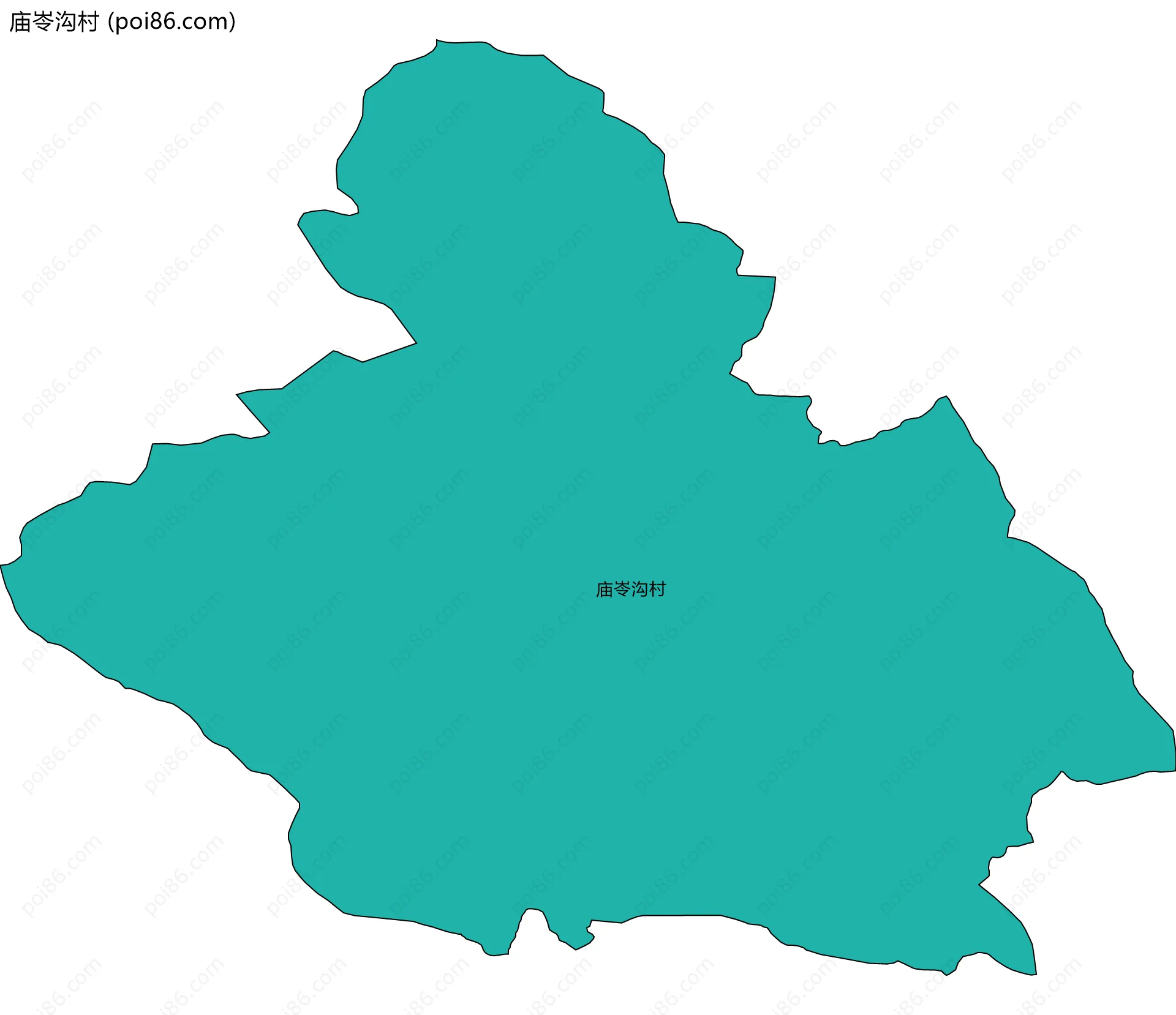 庙岺沟村边界地图