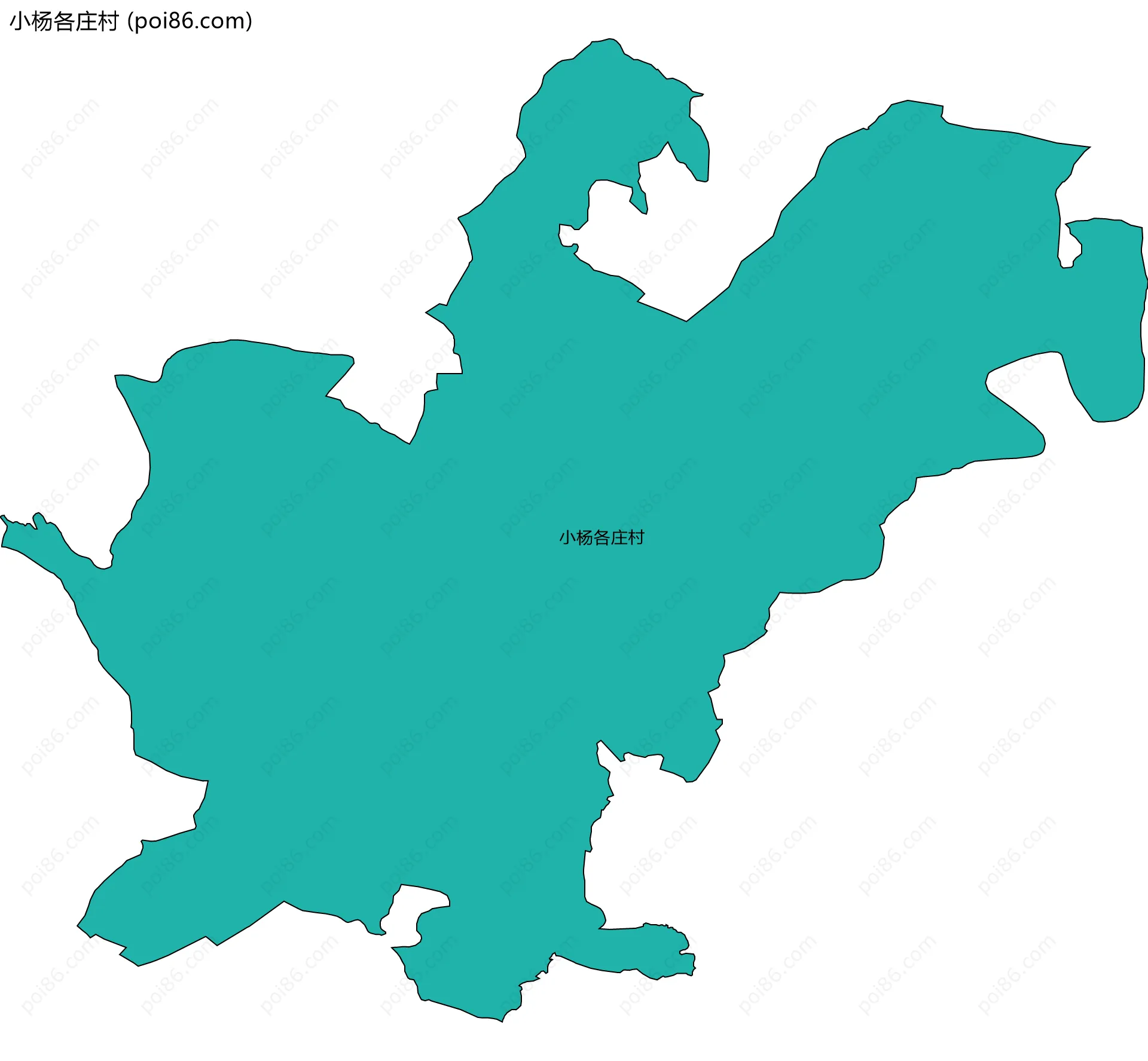 小杨各庄村边界地图