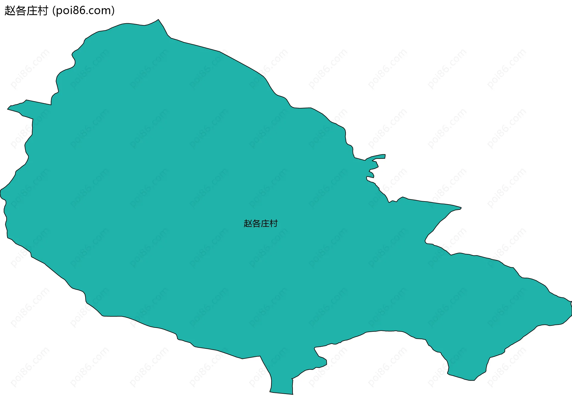 赵各庄村边界地图