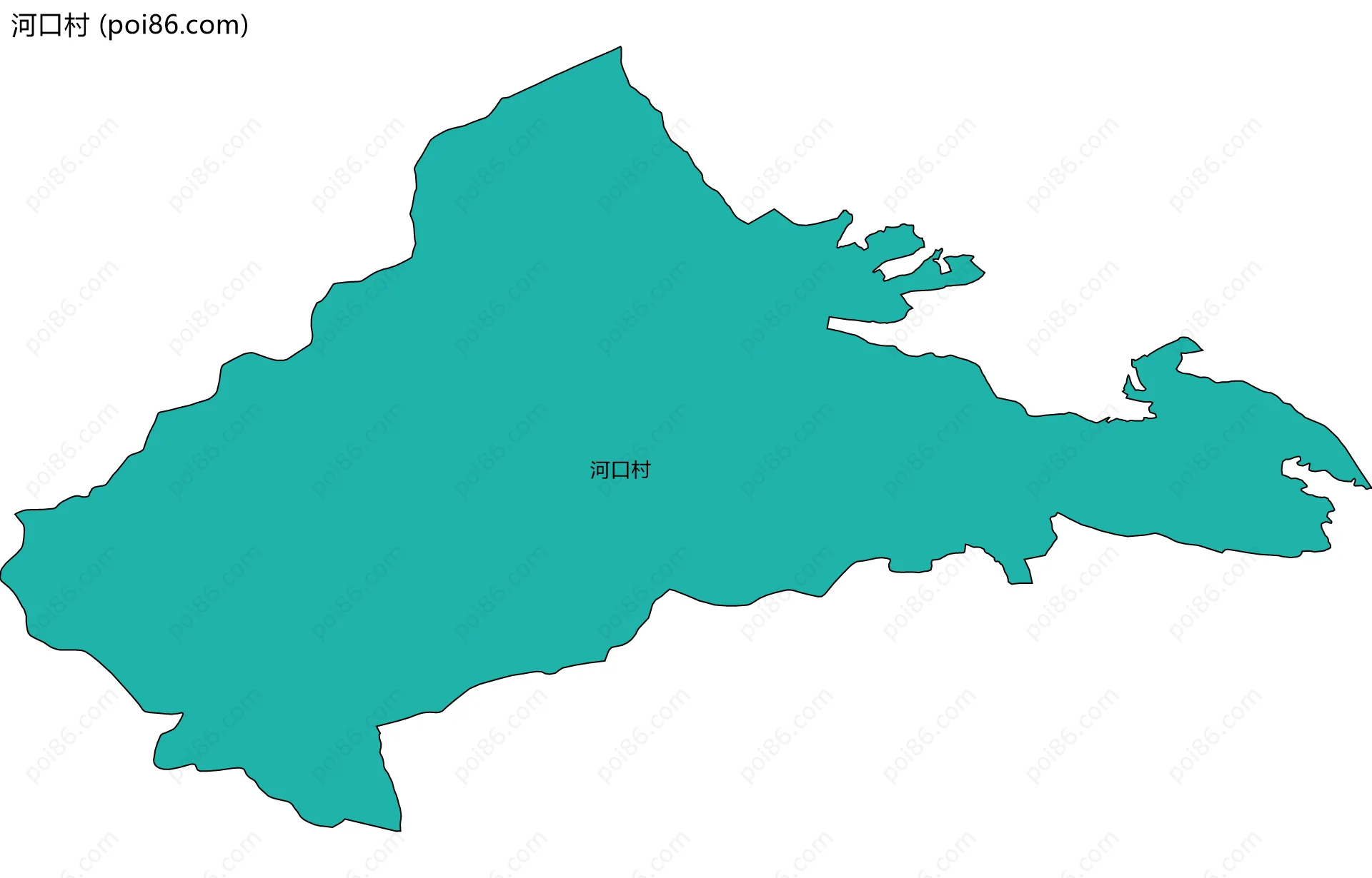 河口村边界地图