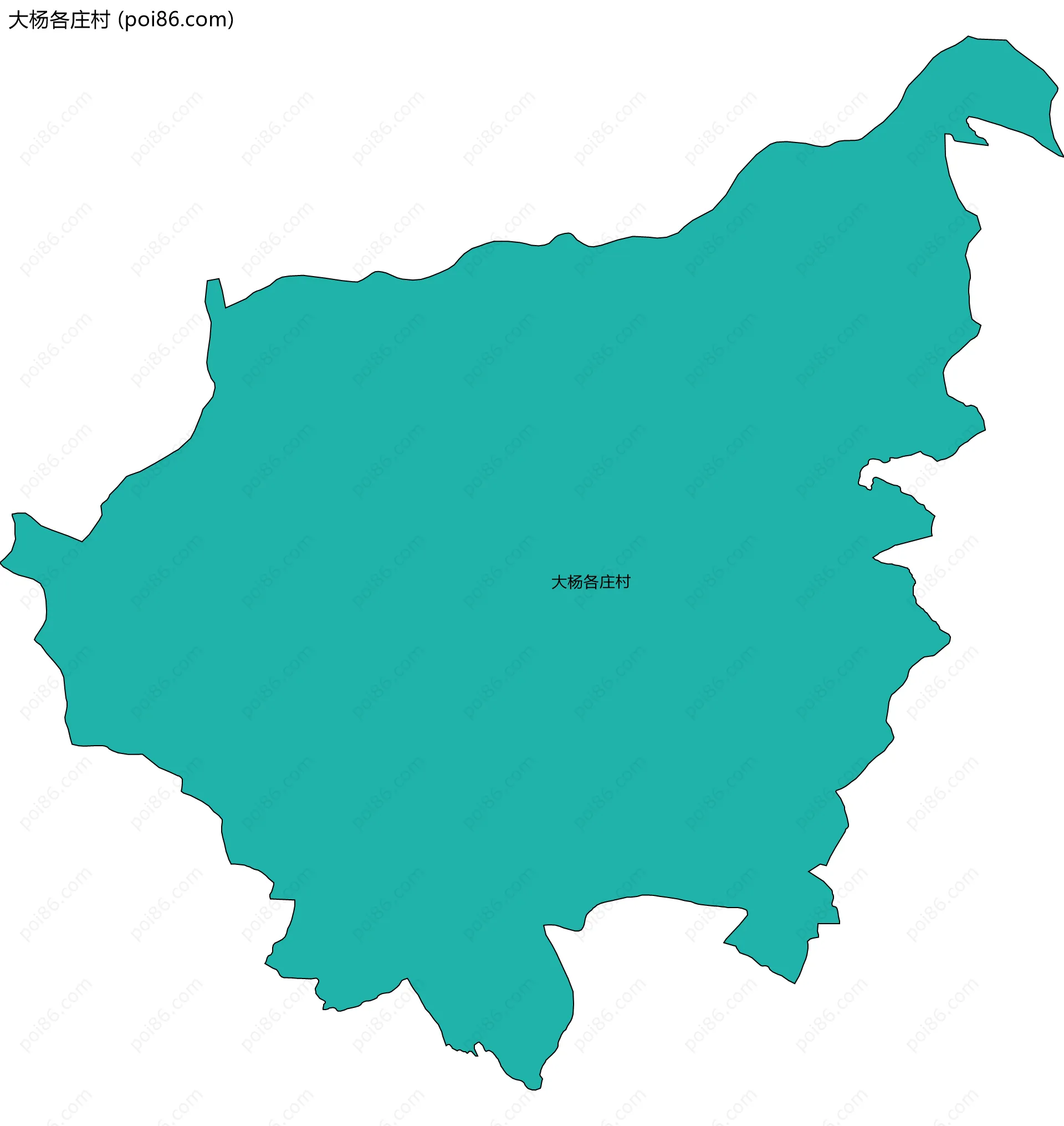 大杨各庄村边界地图