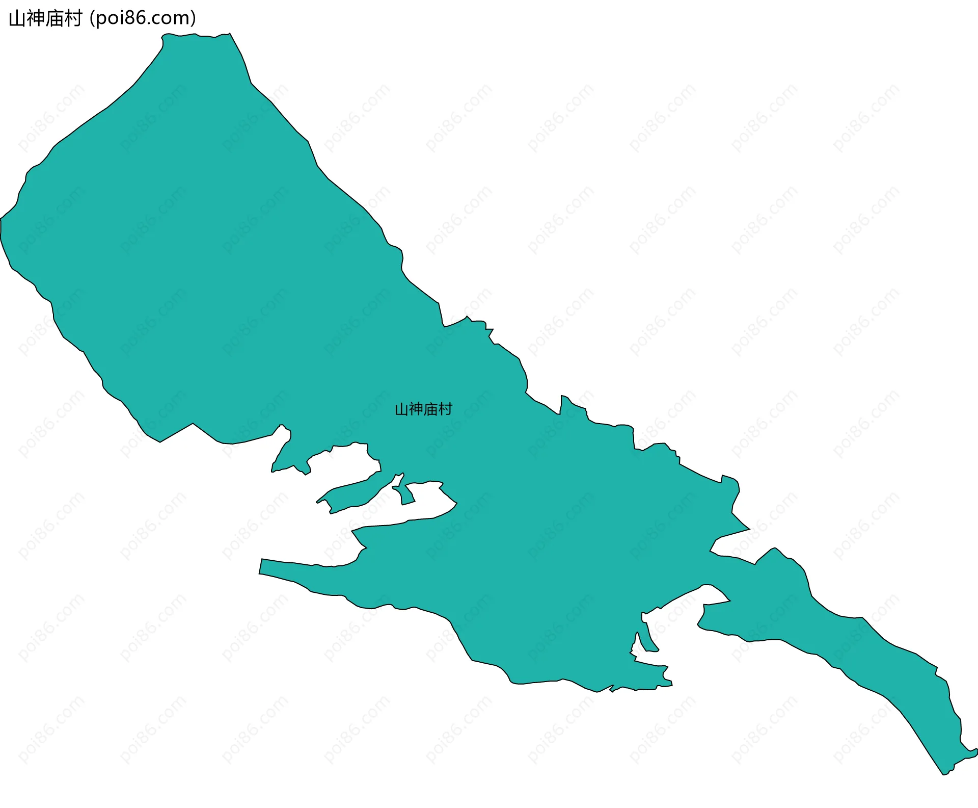 山神庙村边界地图