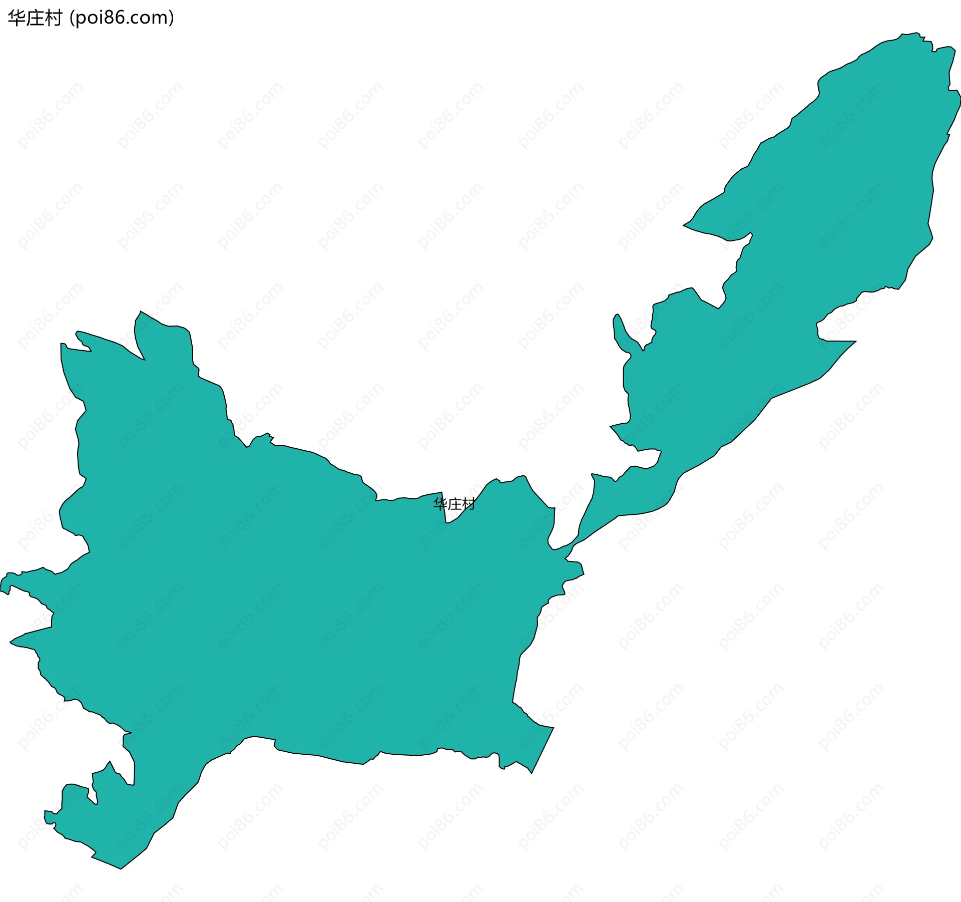 华庄村边界地图