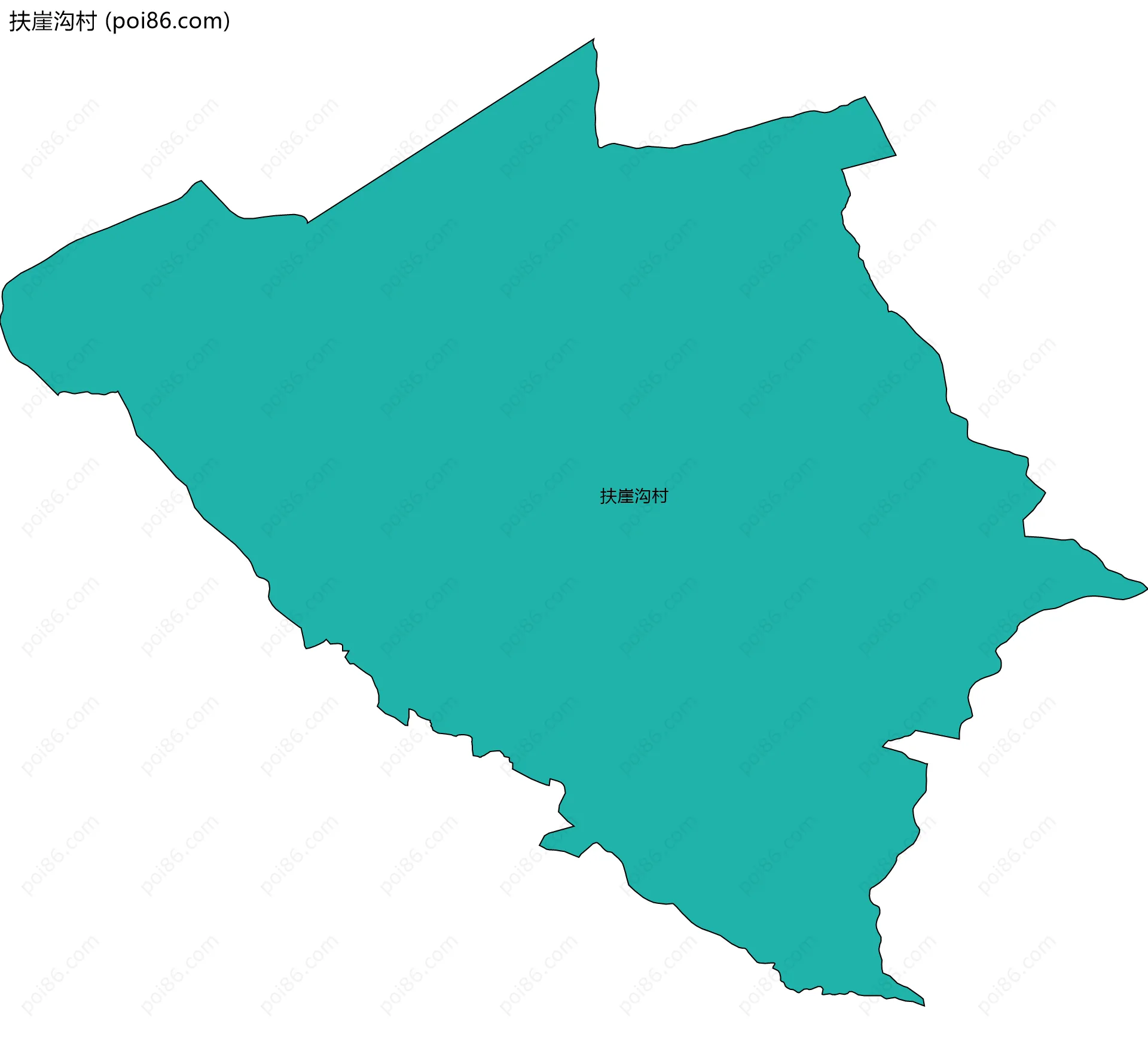 扶崖沟村边界地图