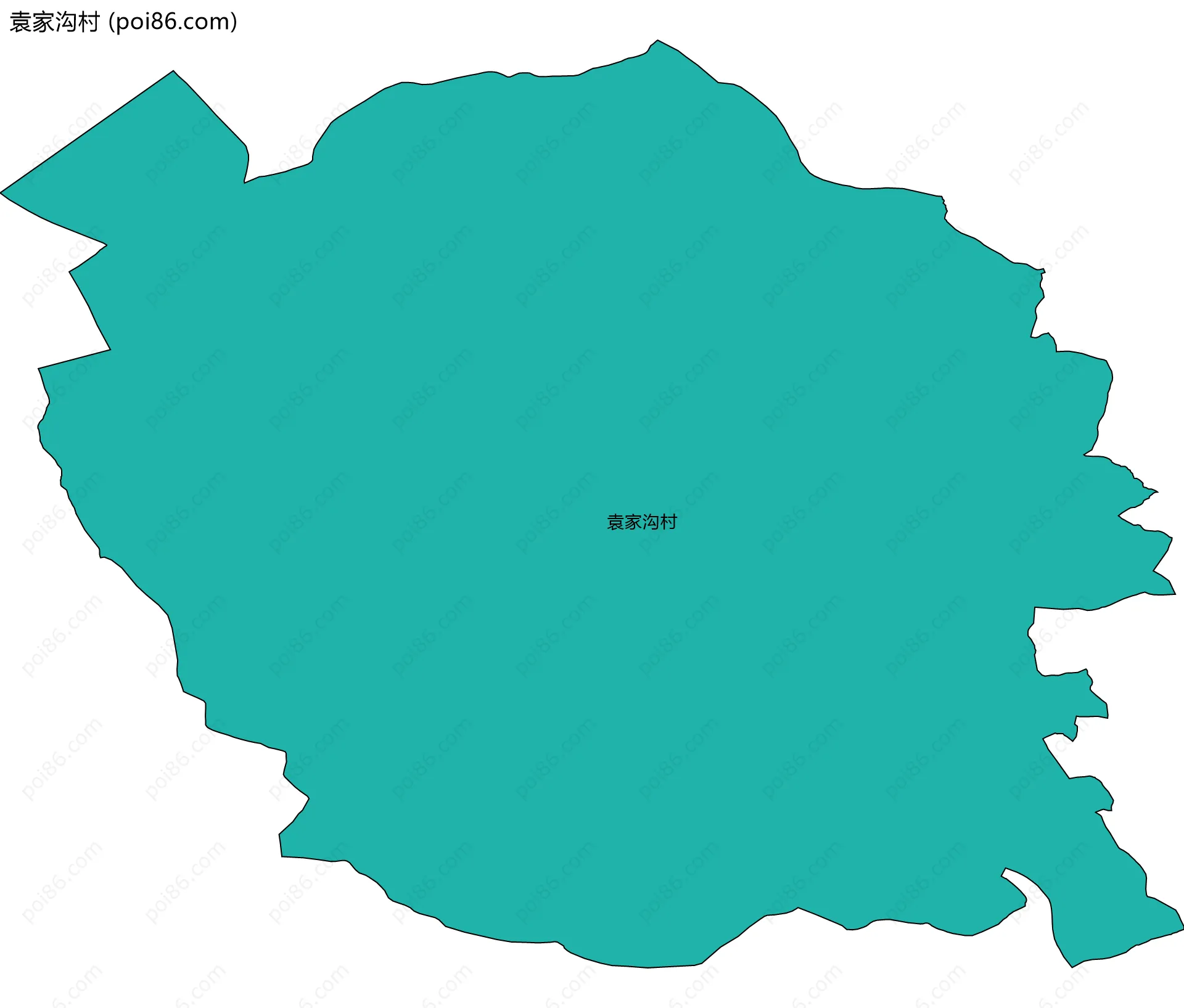 袁家沟村边界地图