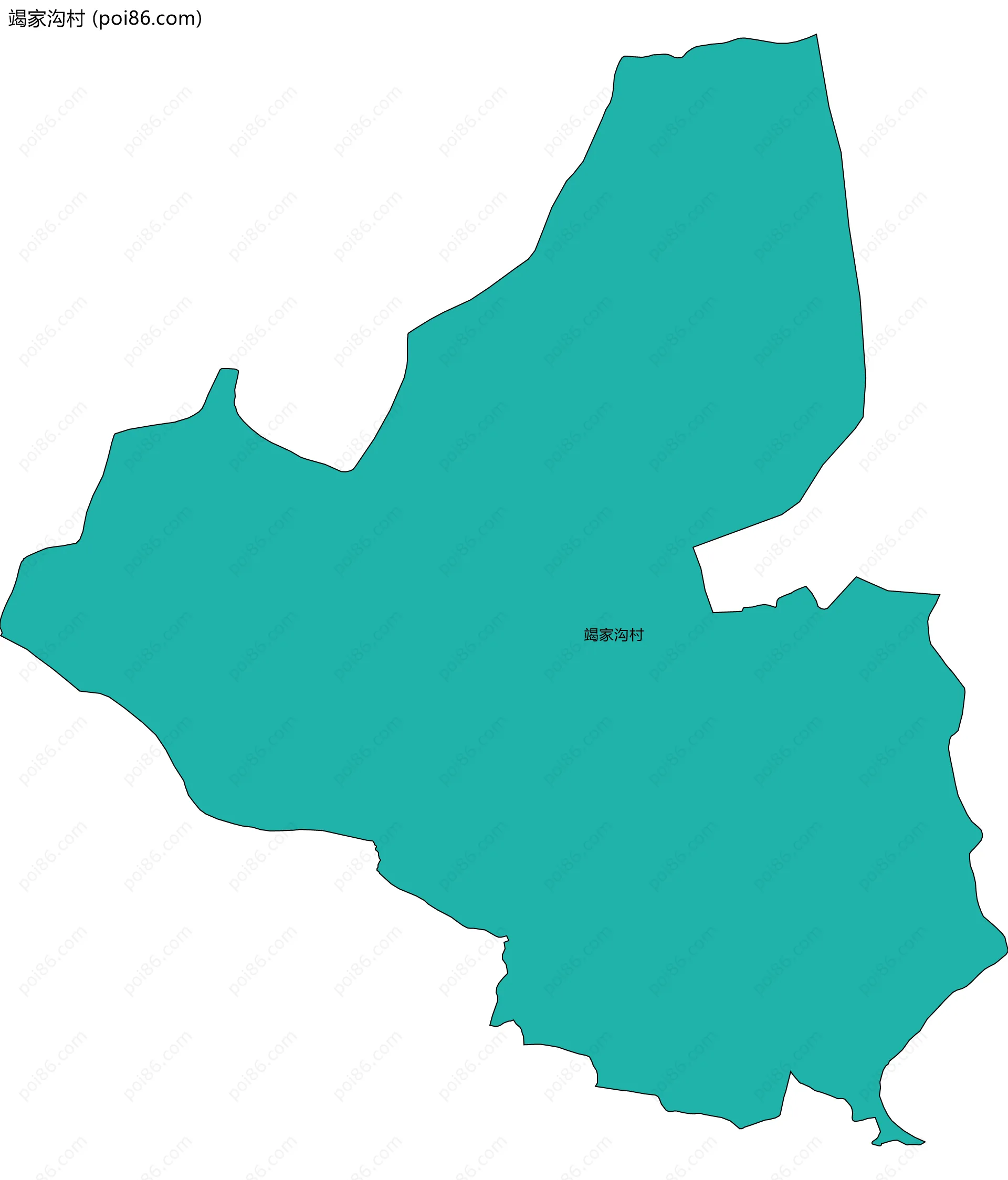 竭家沟村边界地图