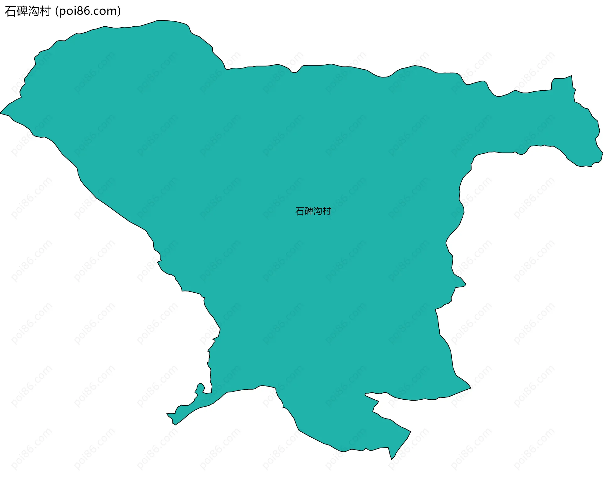石碑沟村边界地图