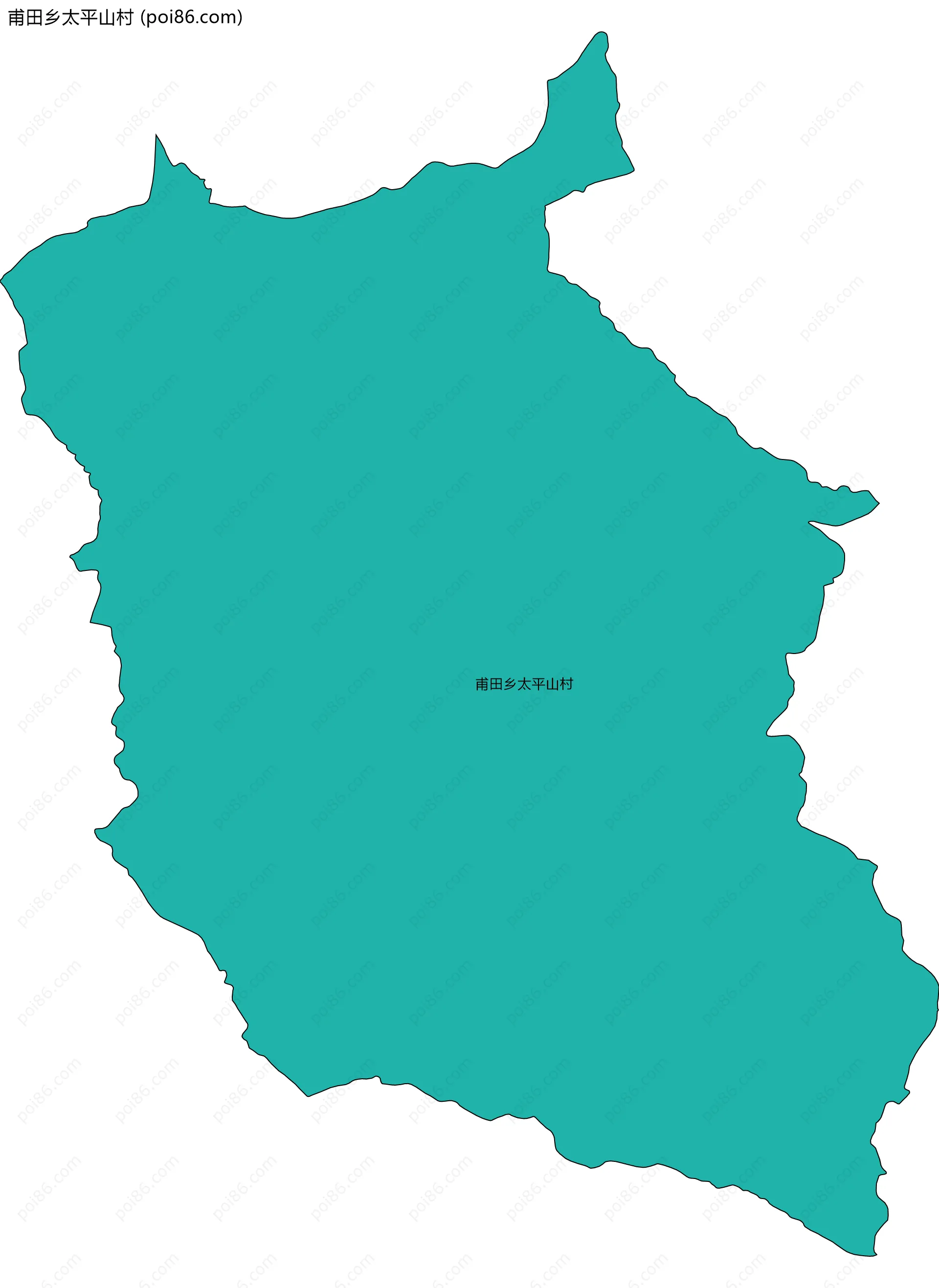 甫田乡太平山村边界地图