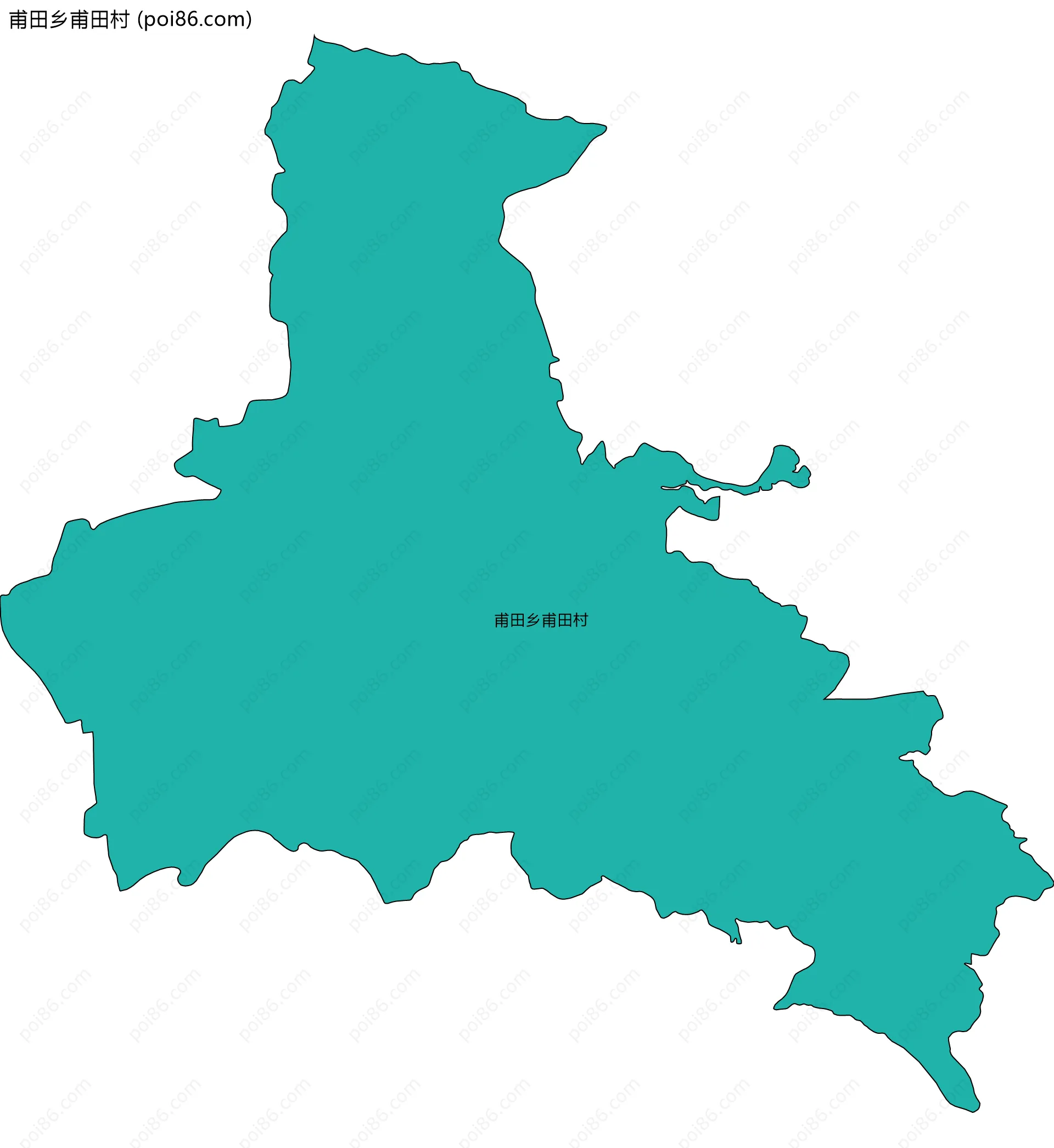 甫田乡甫田村边界地图