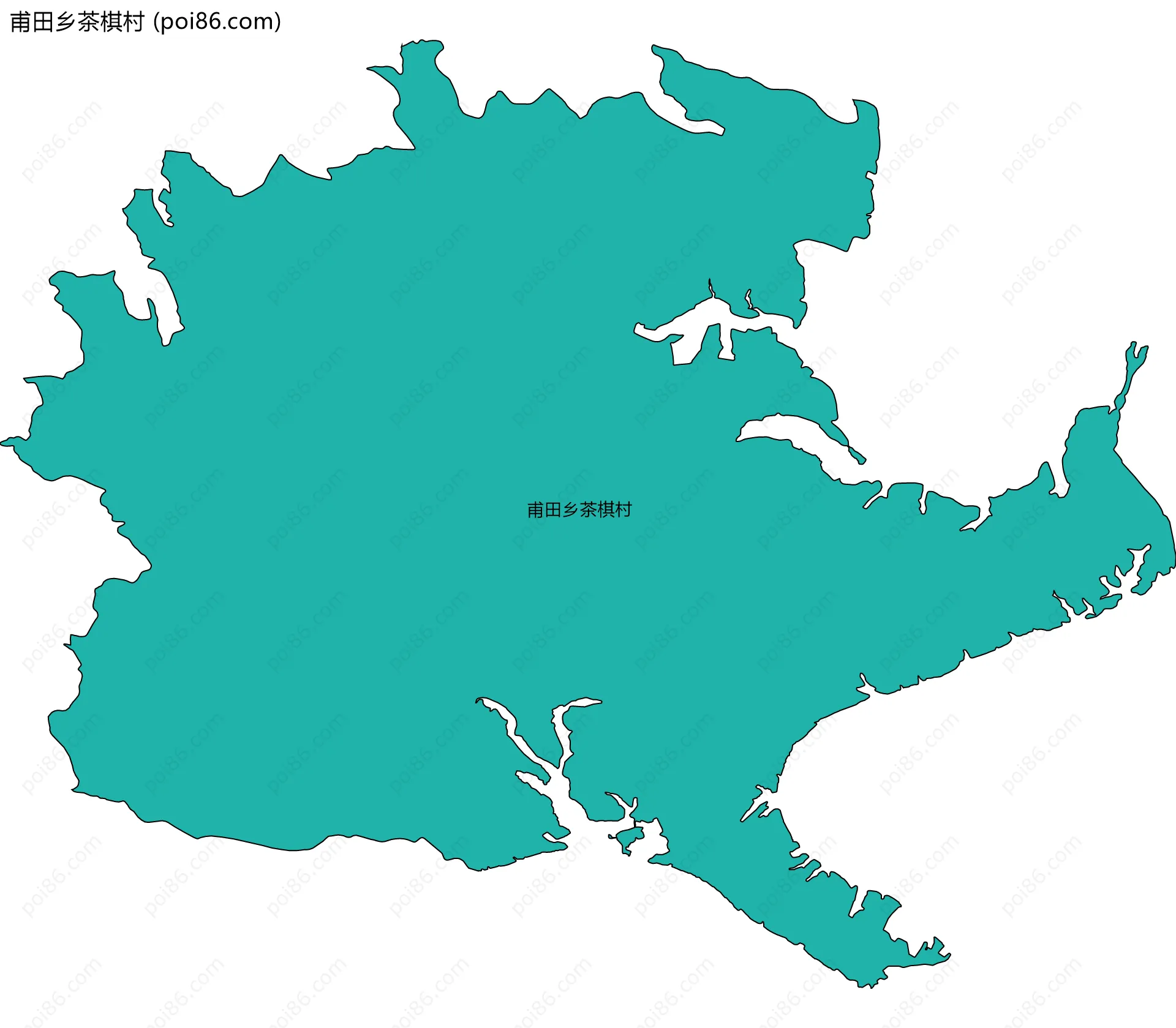 甫田乡茶棋村边界地图