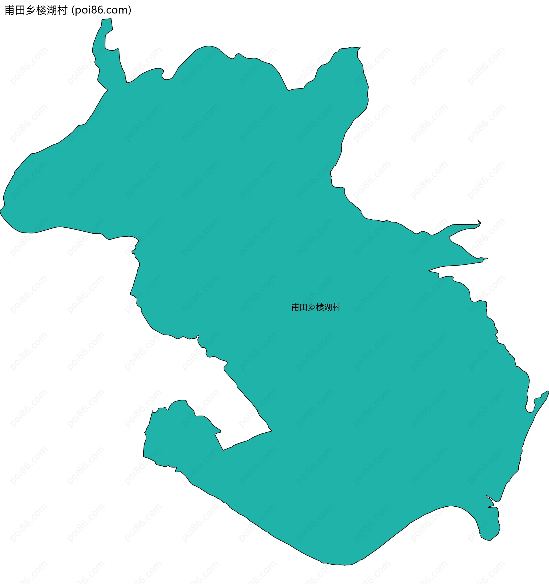 甫田乡楼湖村边界地图
