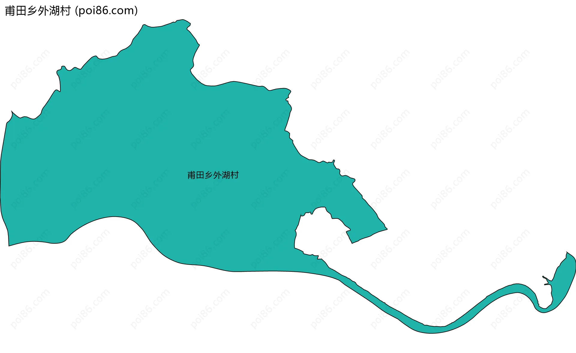 甫田乡外湖村边界地图