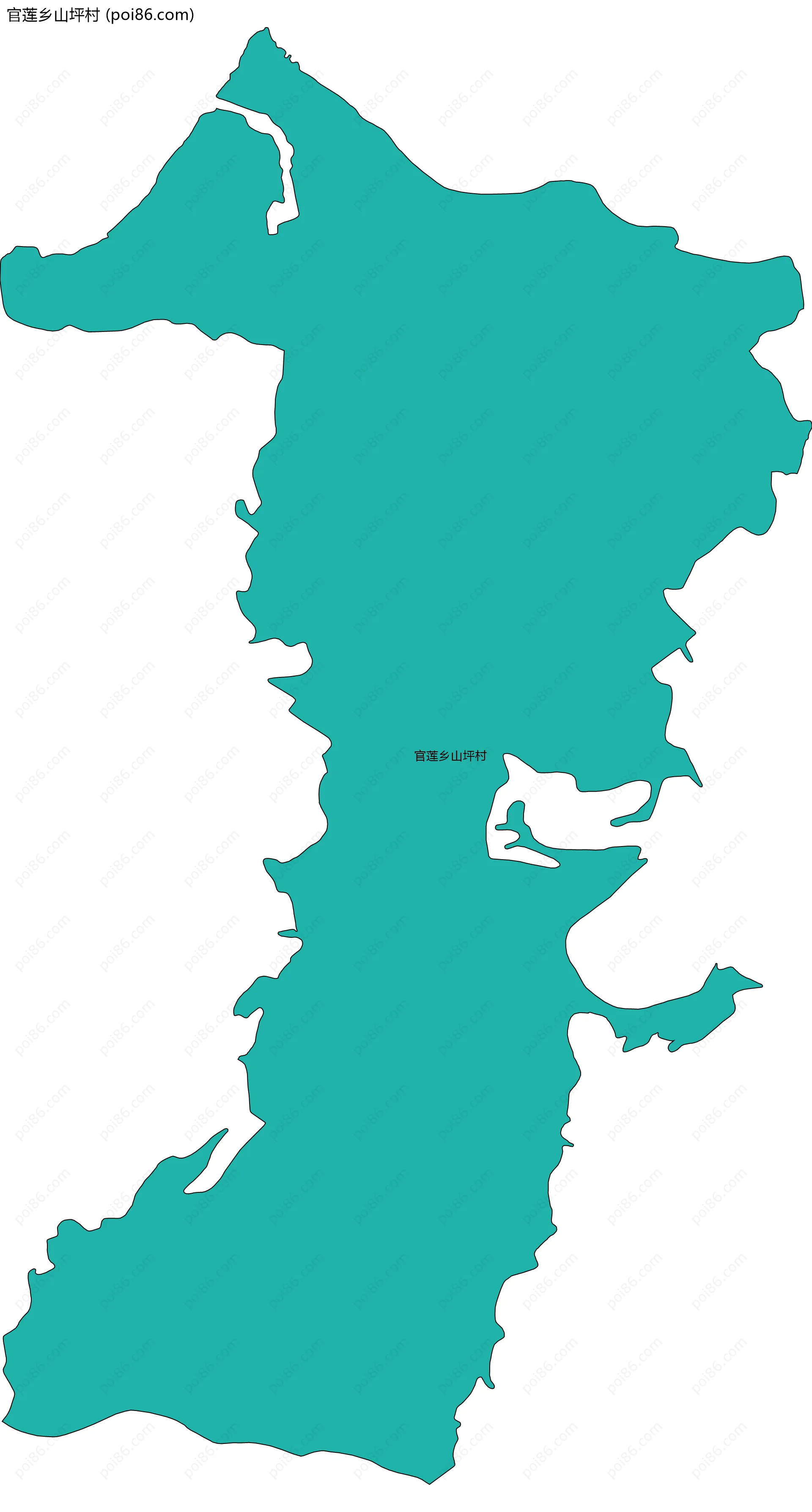 官莲乡山坪村边界地图