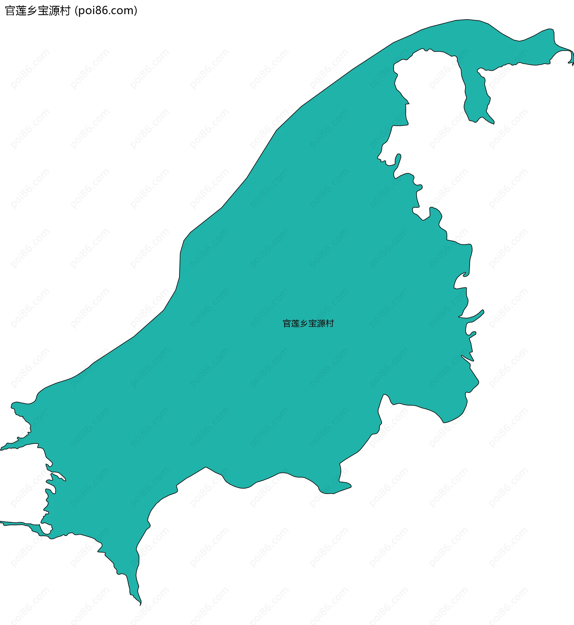 官莲乡宝源村边界地图