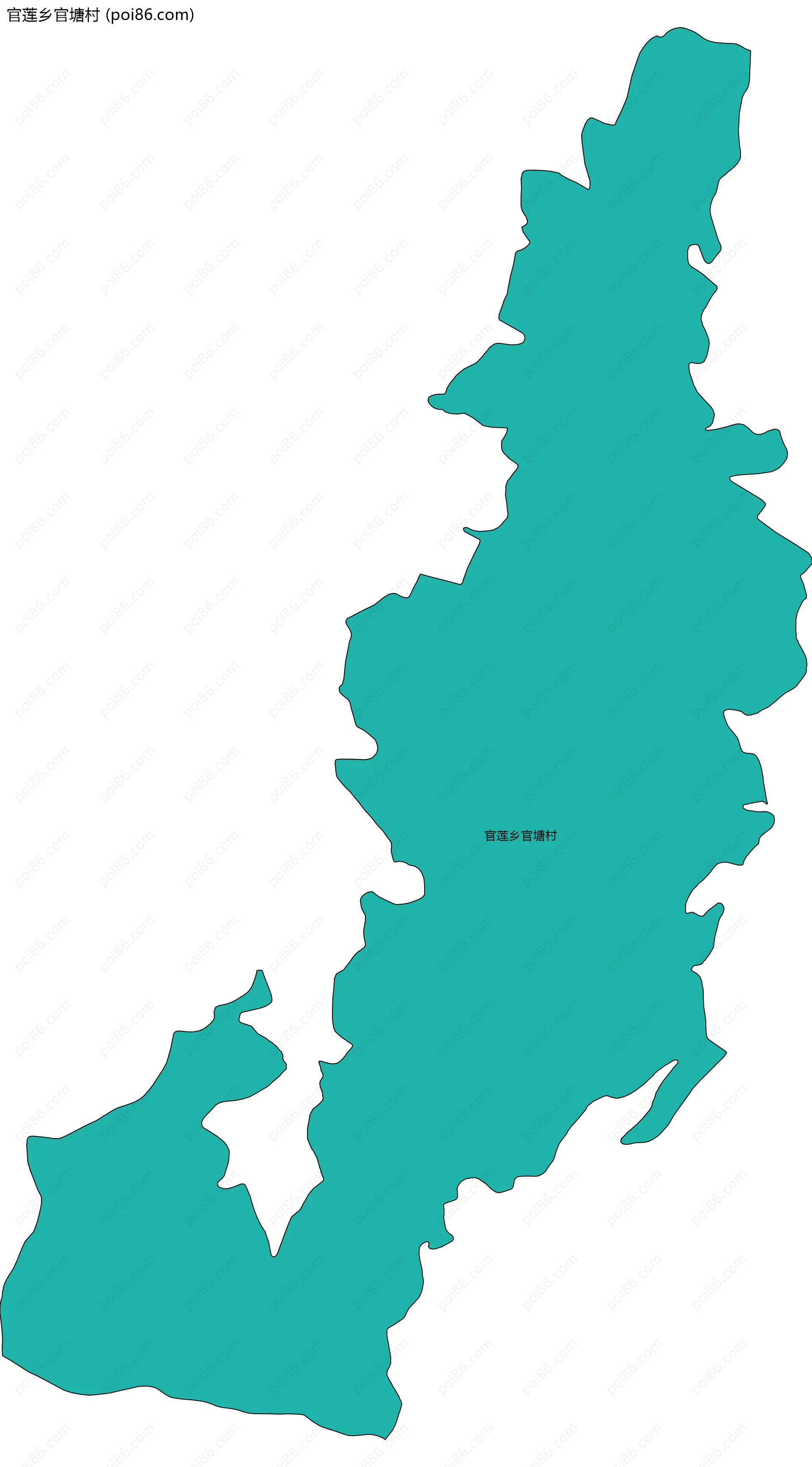 官莲乡官塘村边界地图