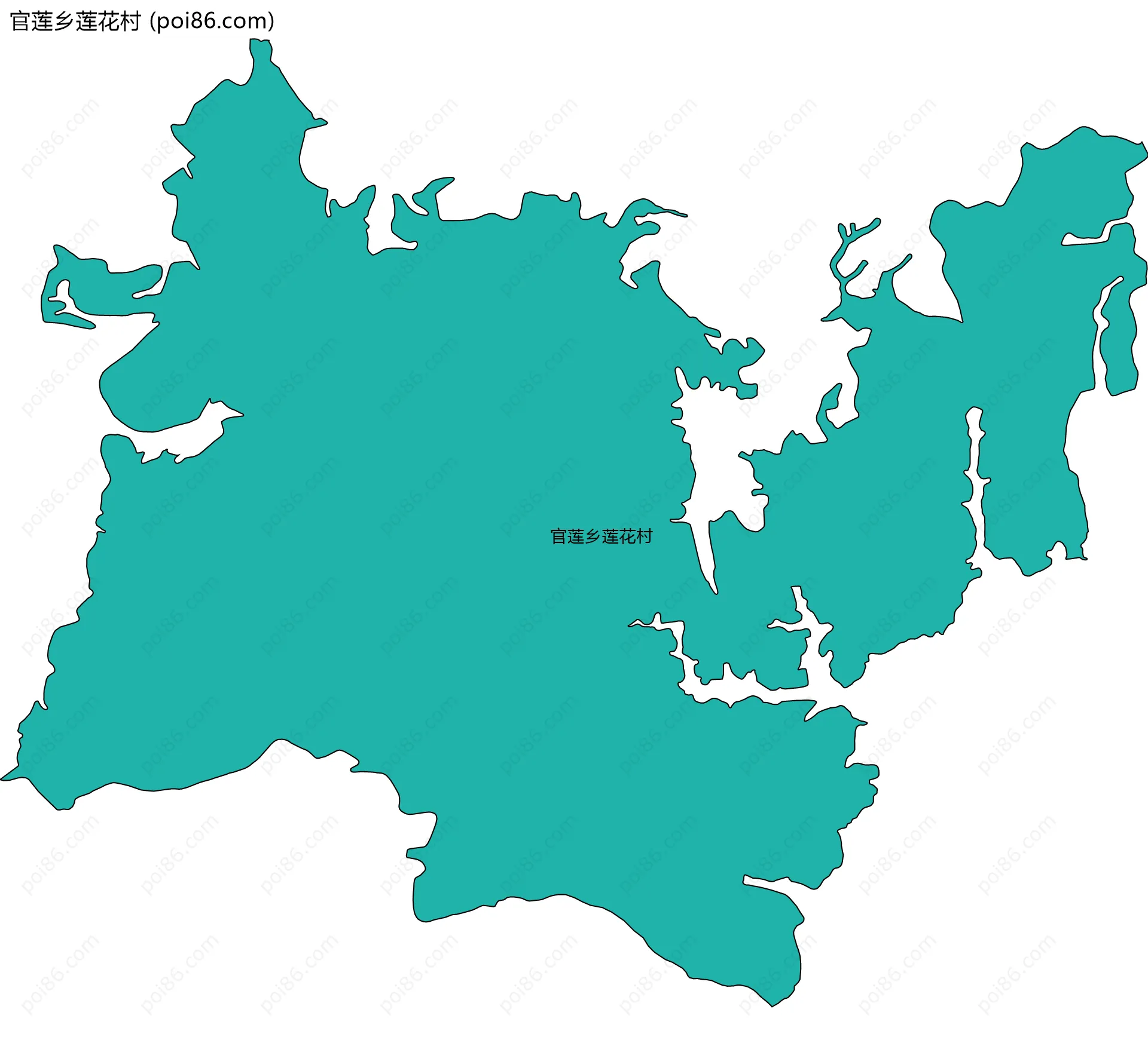 官莲乡莲花村边界地图