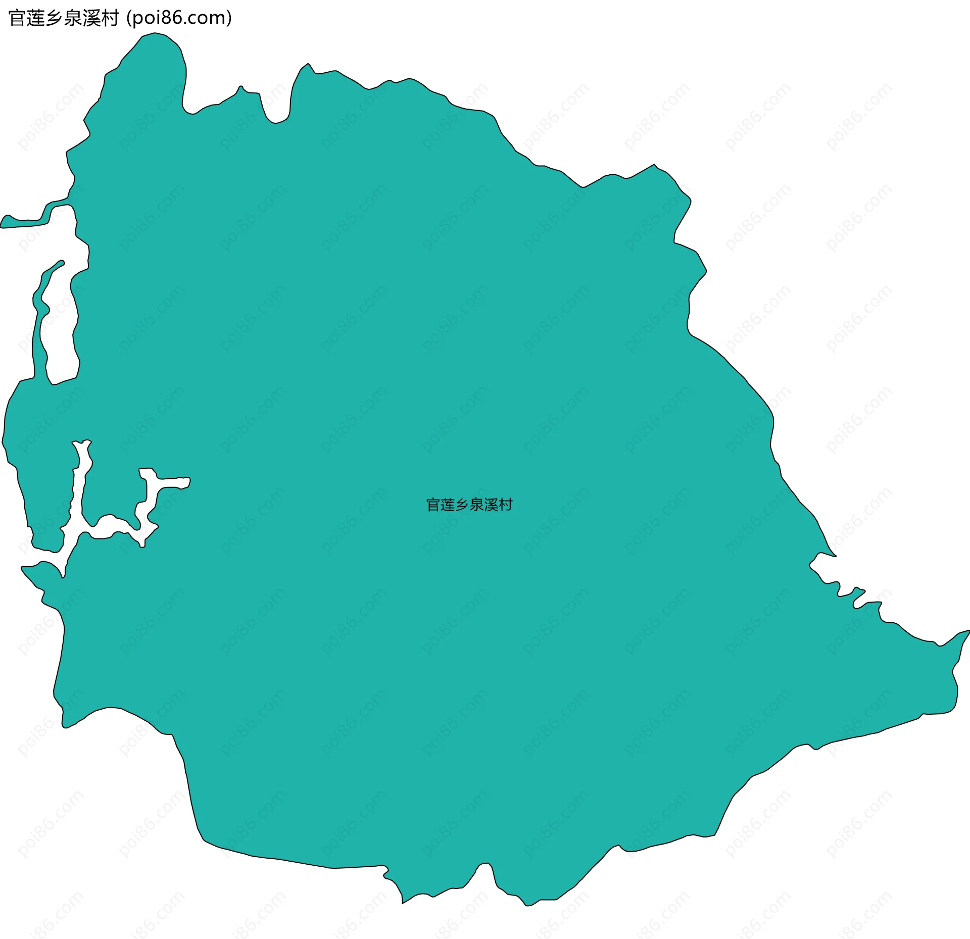 官莲乡泉溪村边界地图