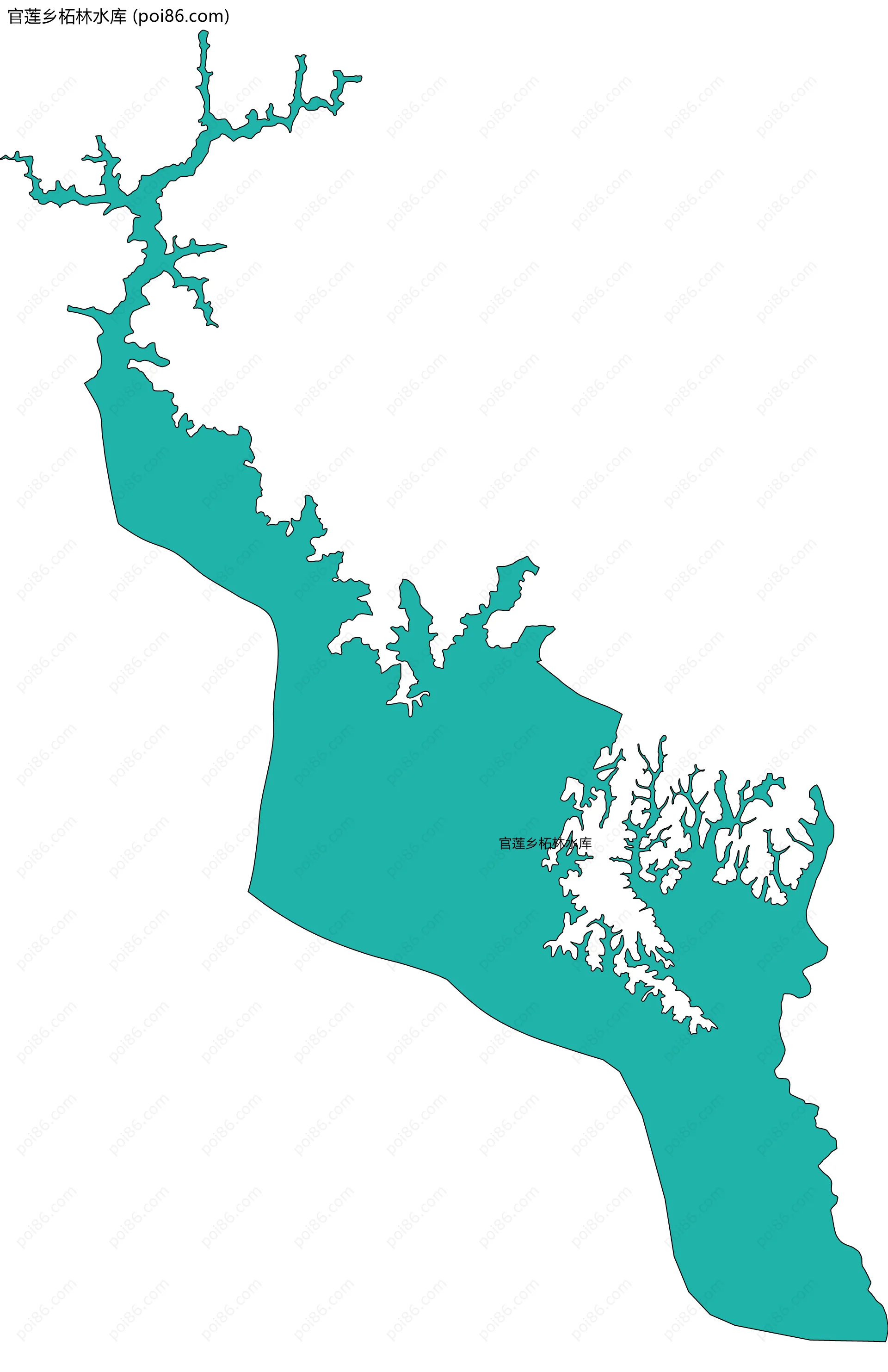 官莲乡柘林水库边界地图