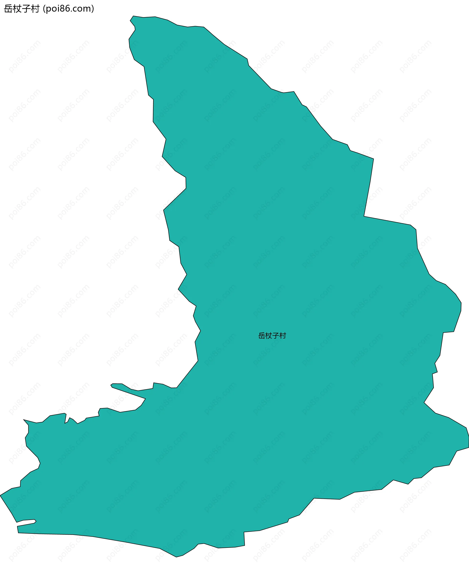 岳杖子村边界地图