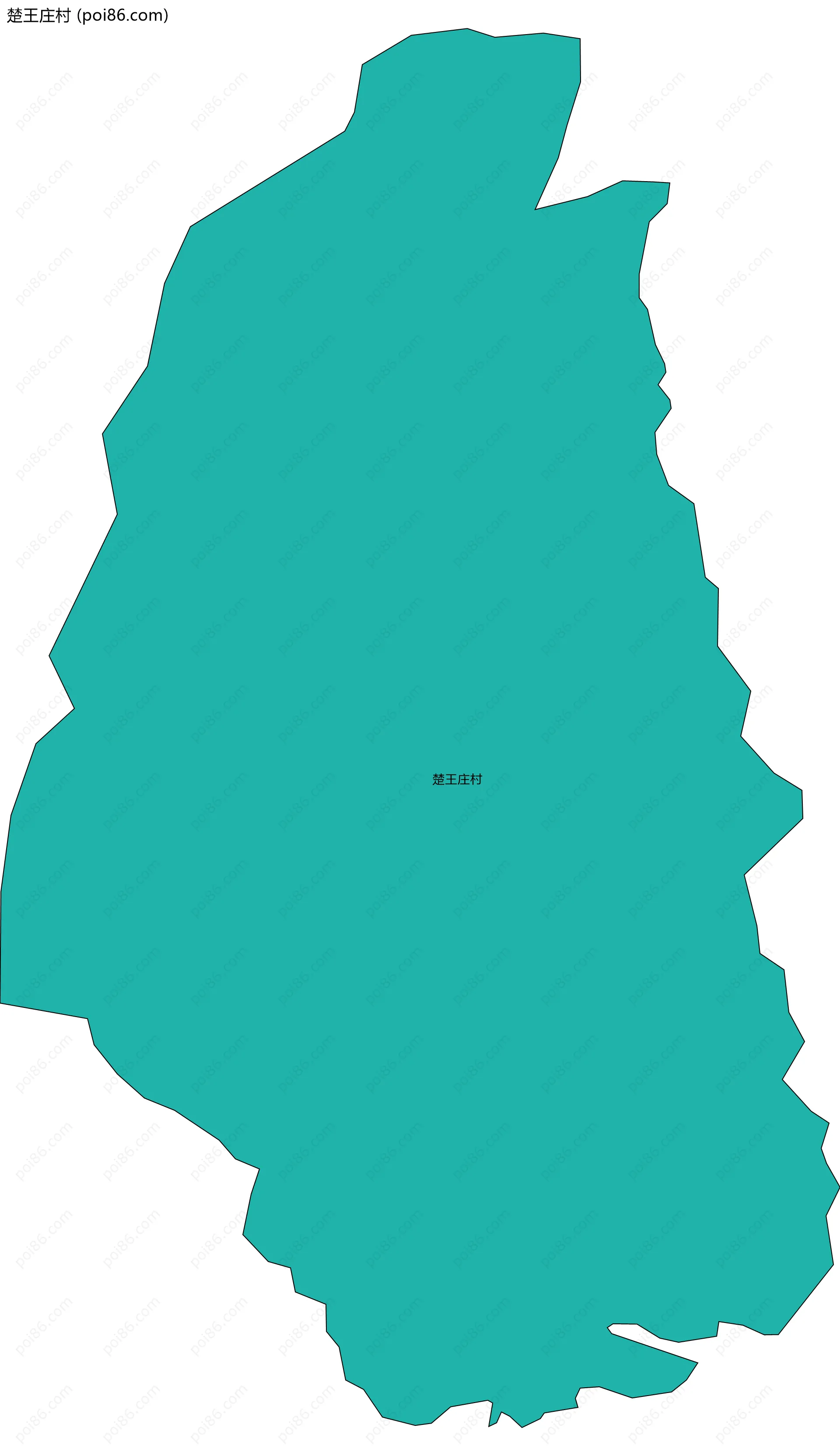 楚王庄村边界地图