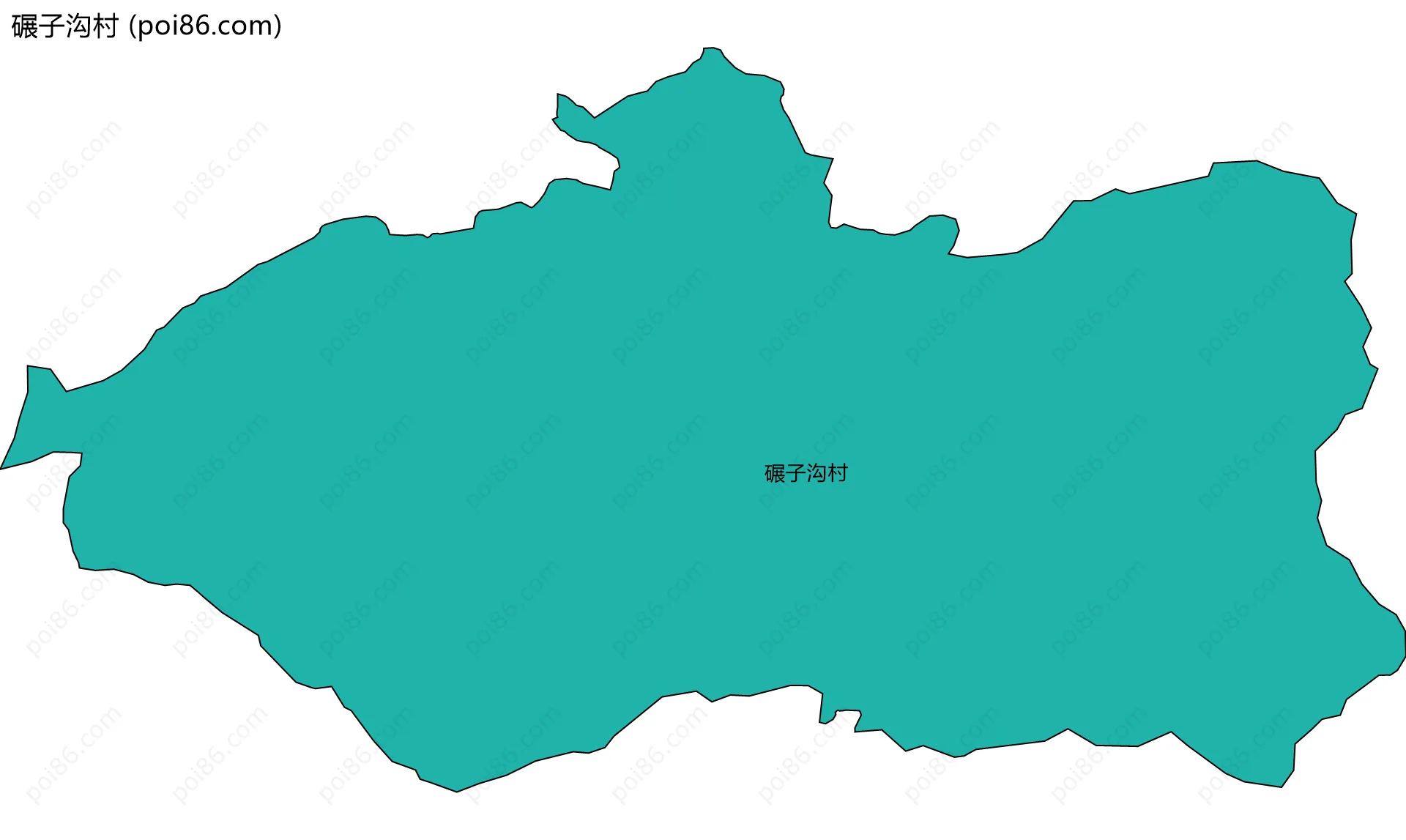 碾子沟村边界地图