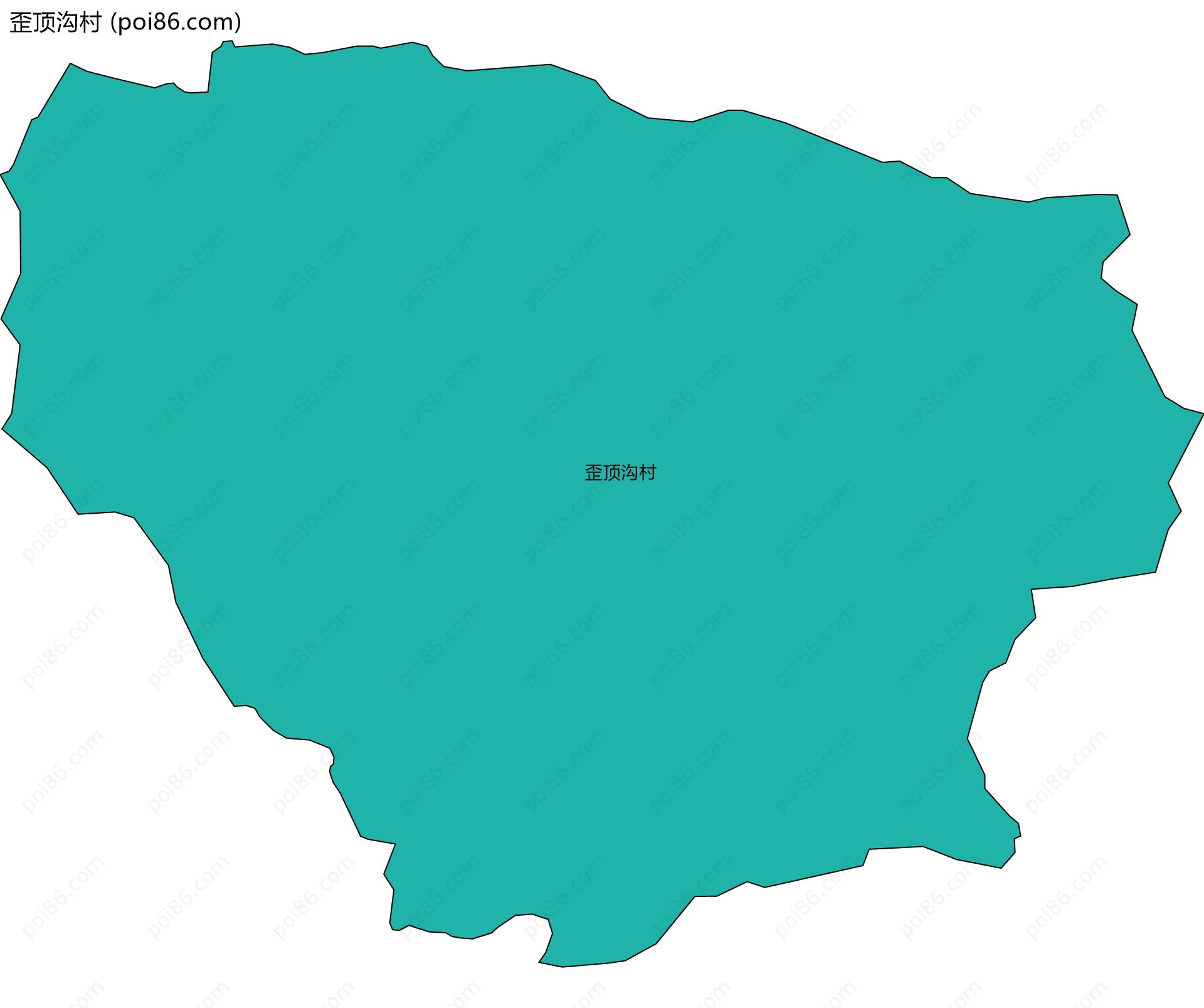 歪顶沟村边界地图