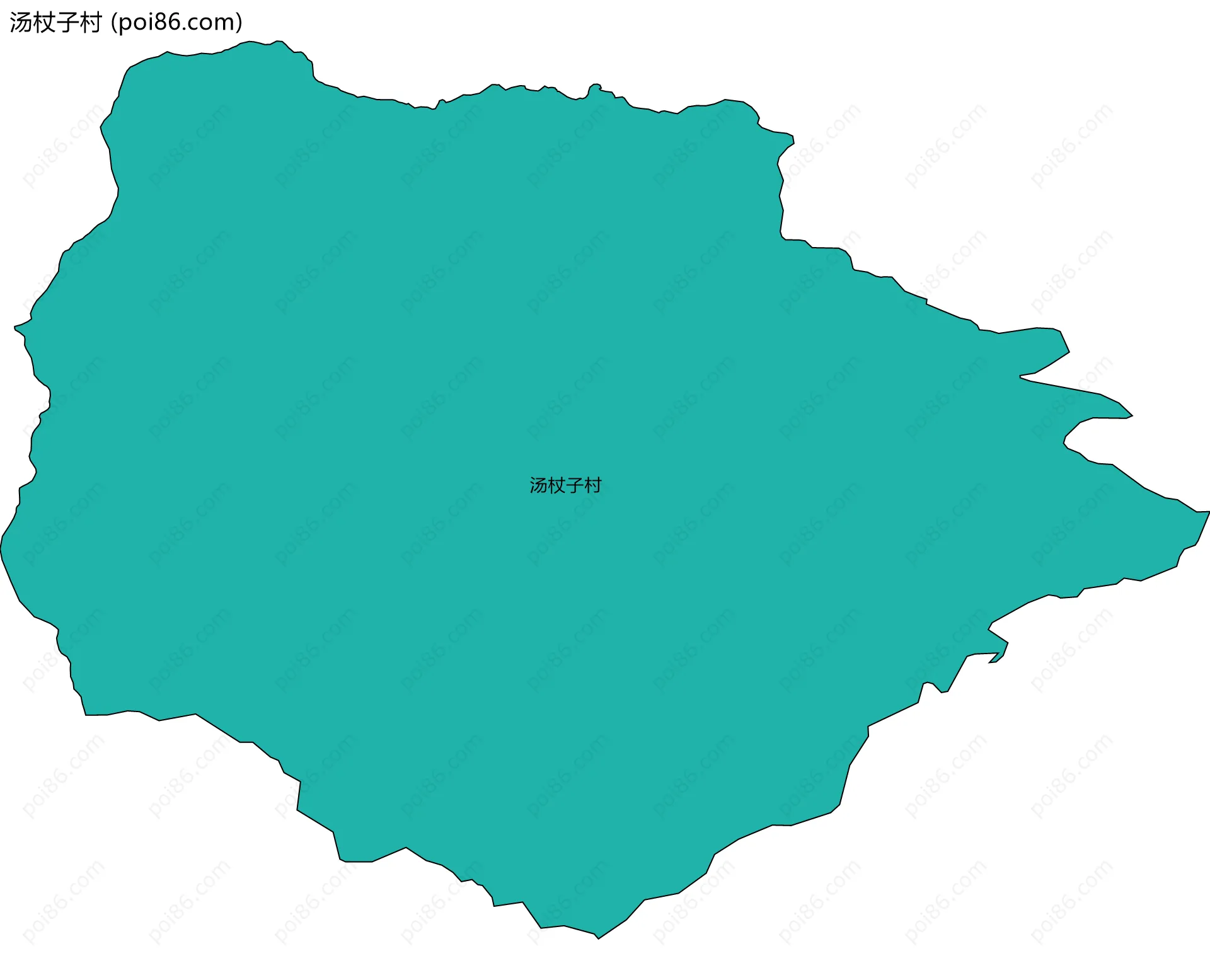 汤杖子村边界地图