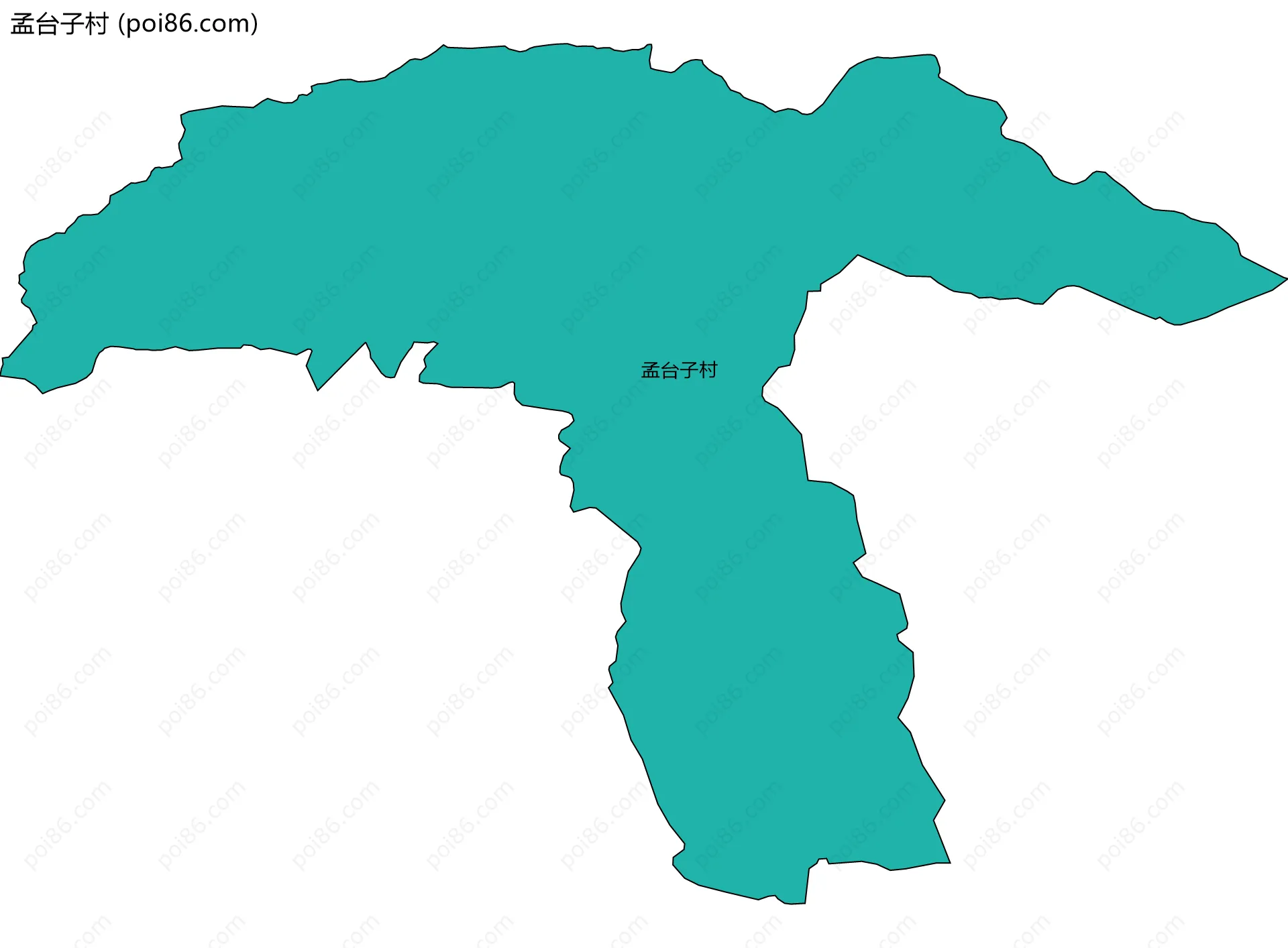 孟台子村边界地图