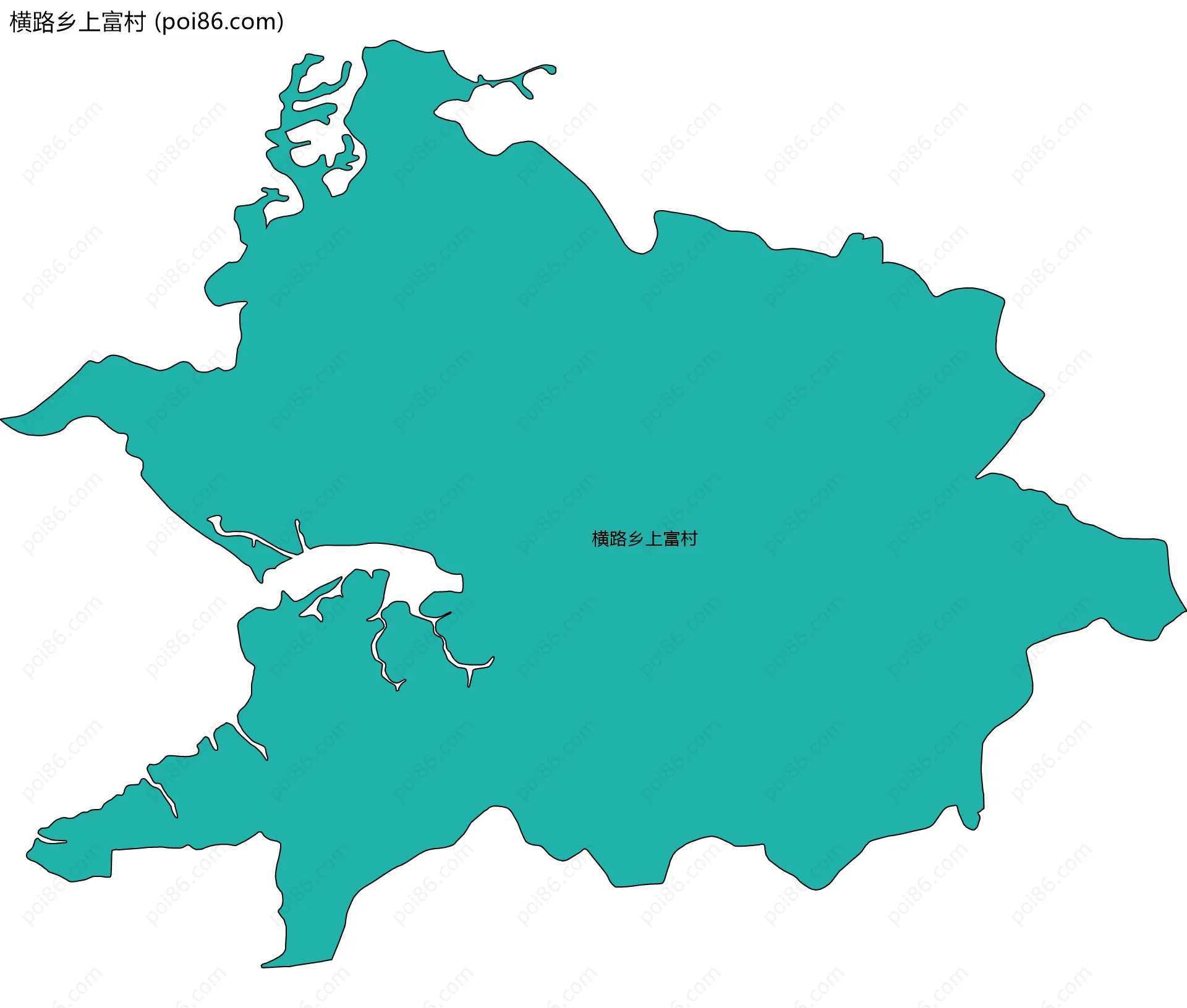 横路乡上富村边界地图